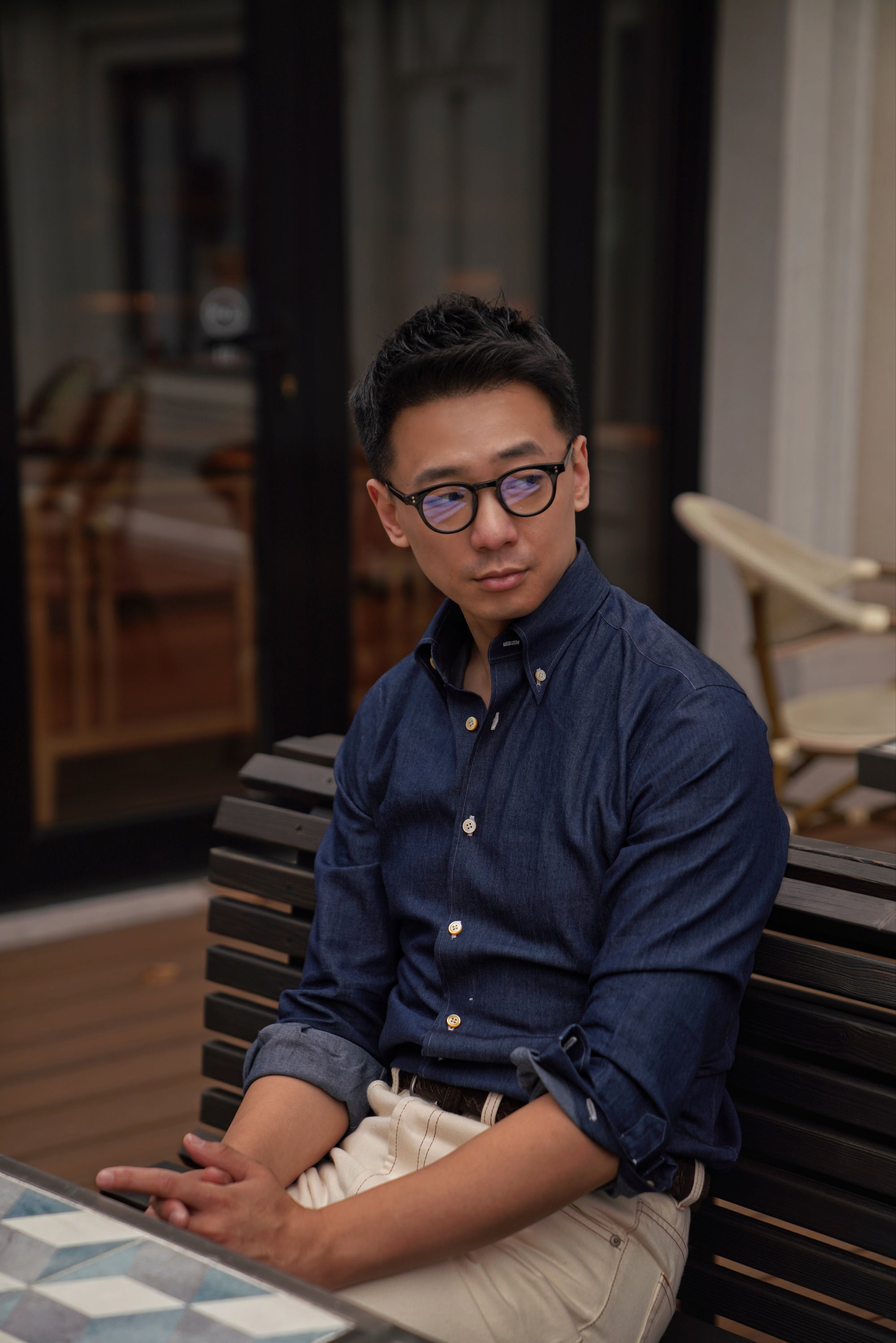 MTO Hand-stitched Indigo Denim Shirt