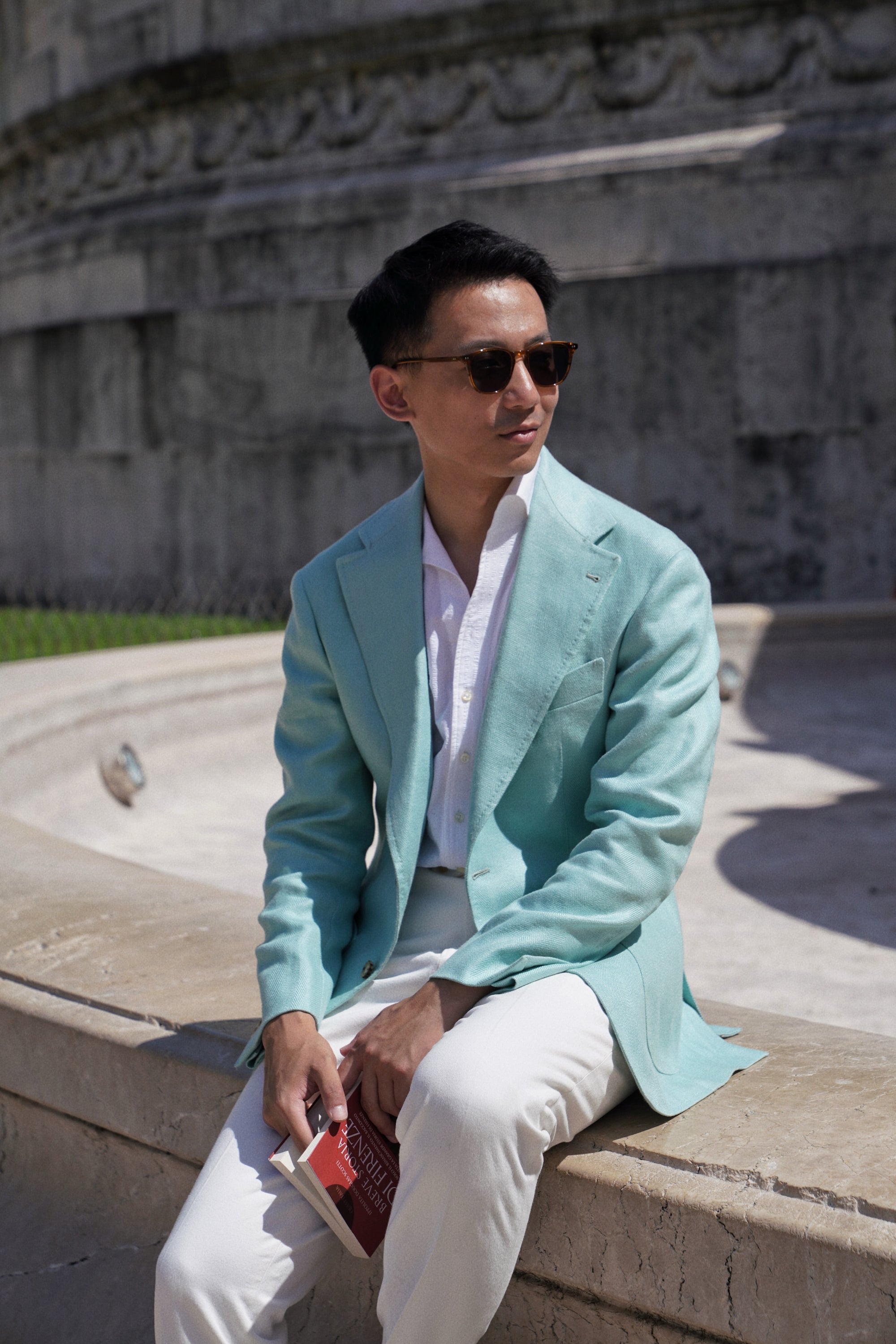 MTO Mint Linen Herringbone Jacket #56