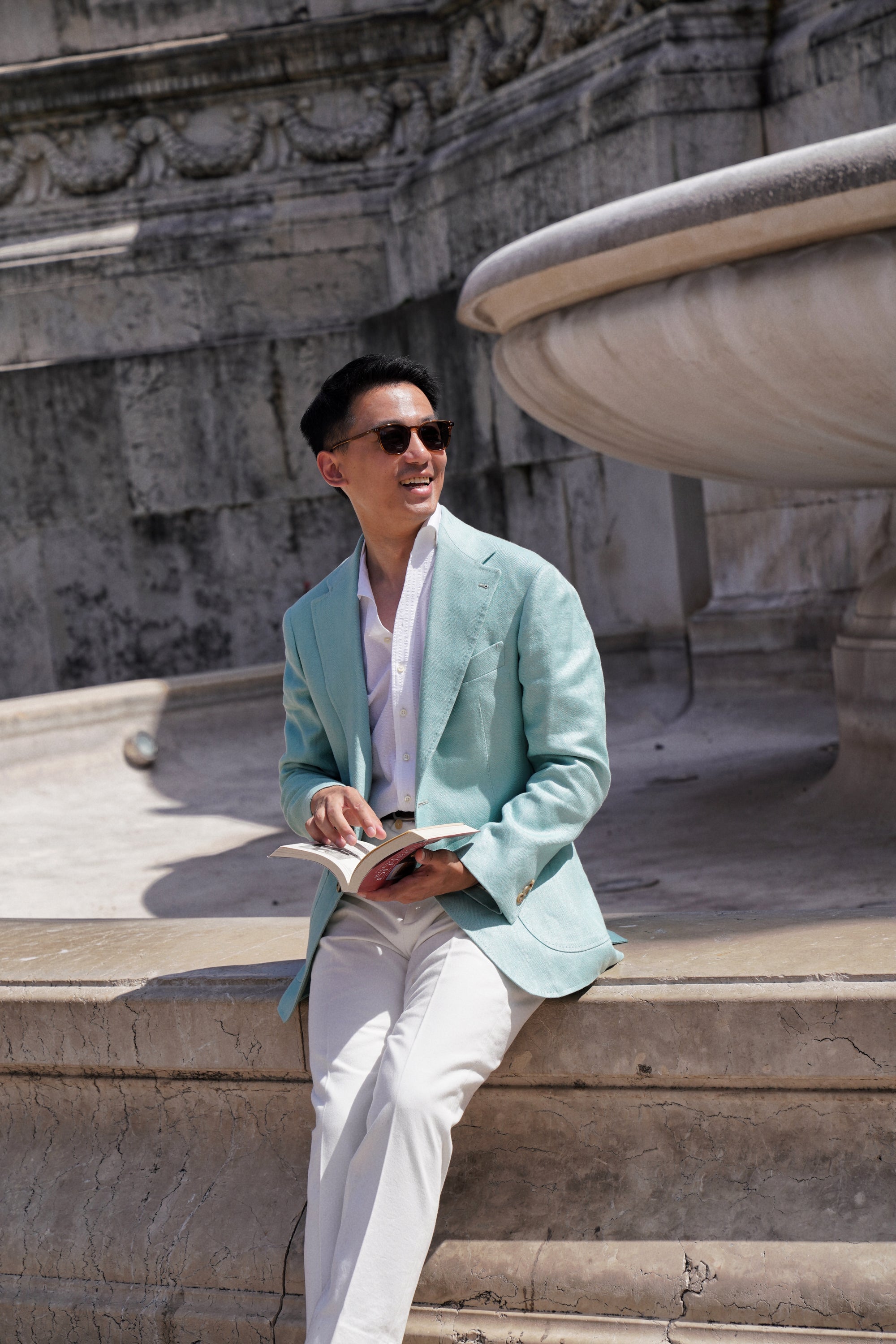 MTO Mint Linen Herringbone Jacket #56