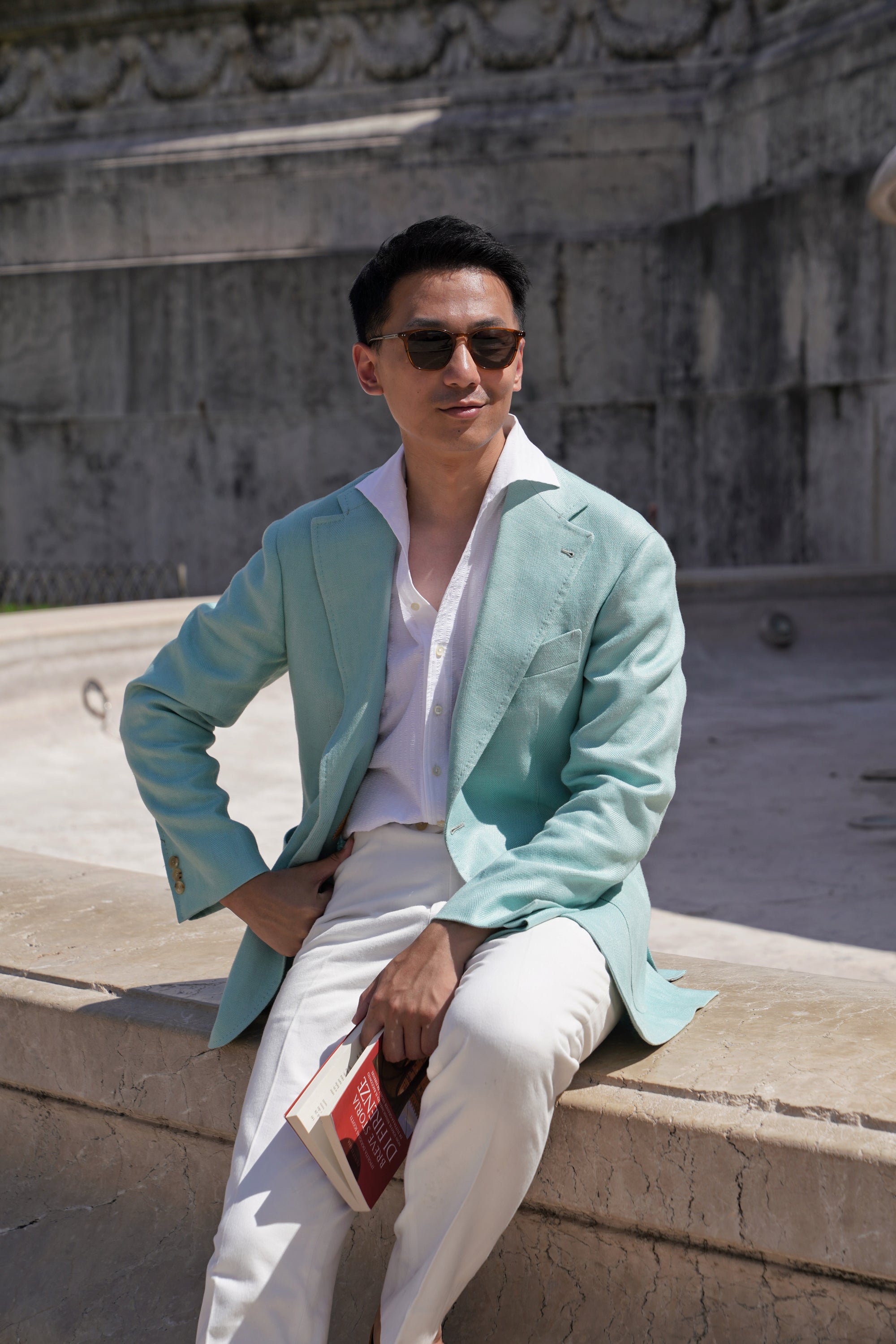MTO Mint Linen Herringbone Jacket #56