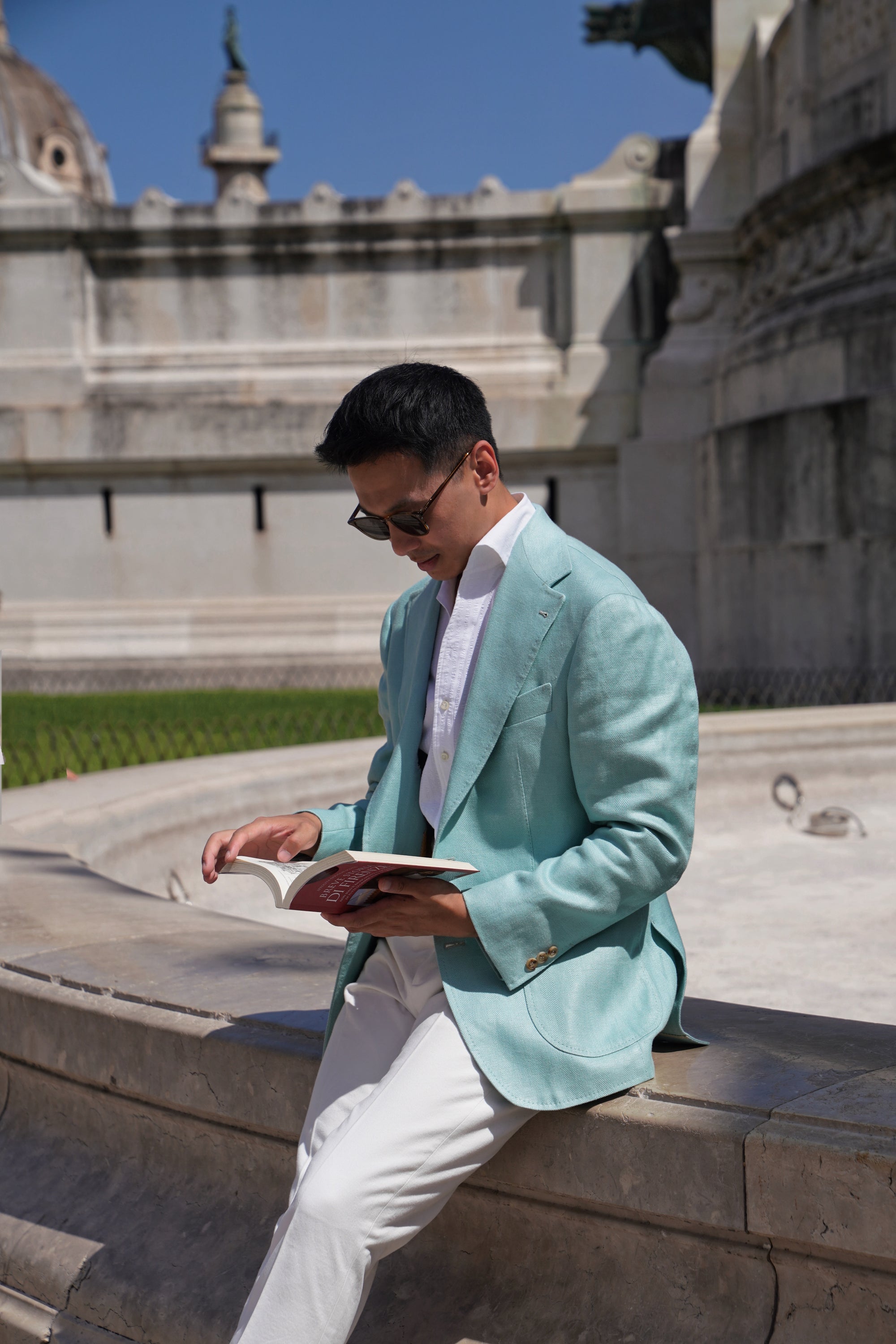 MTO Mint Linen Herringbone Jacket #56