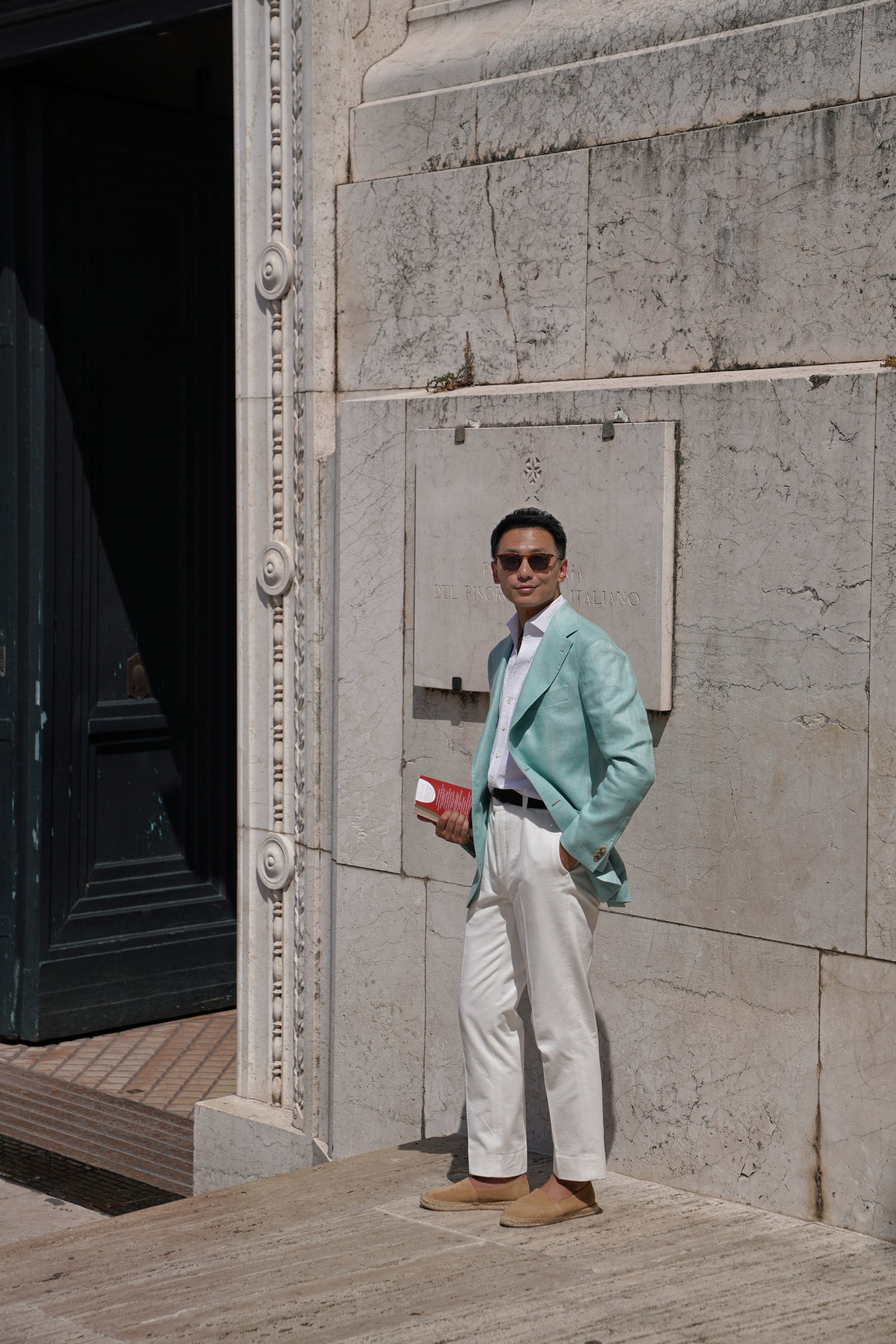 MTO Mint Linen Herringbone Jacket #56