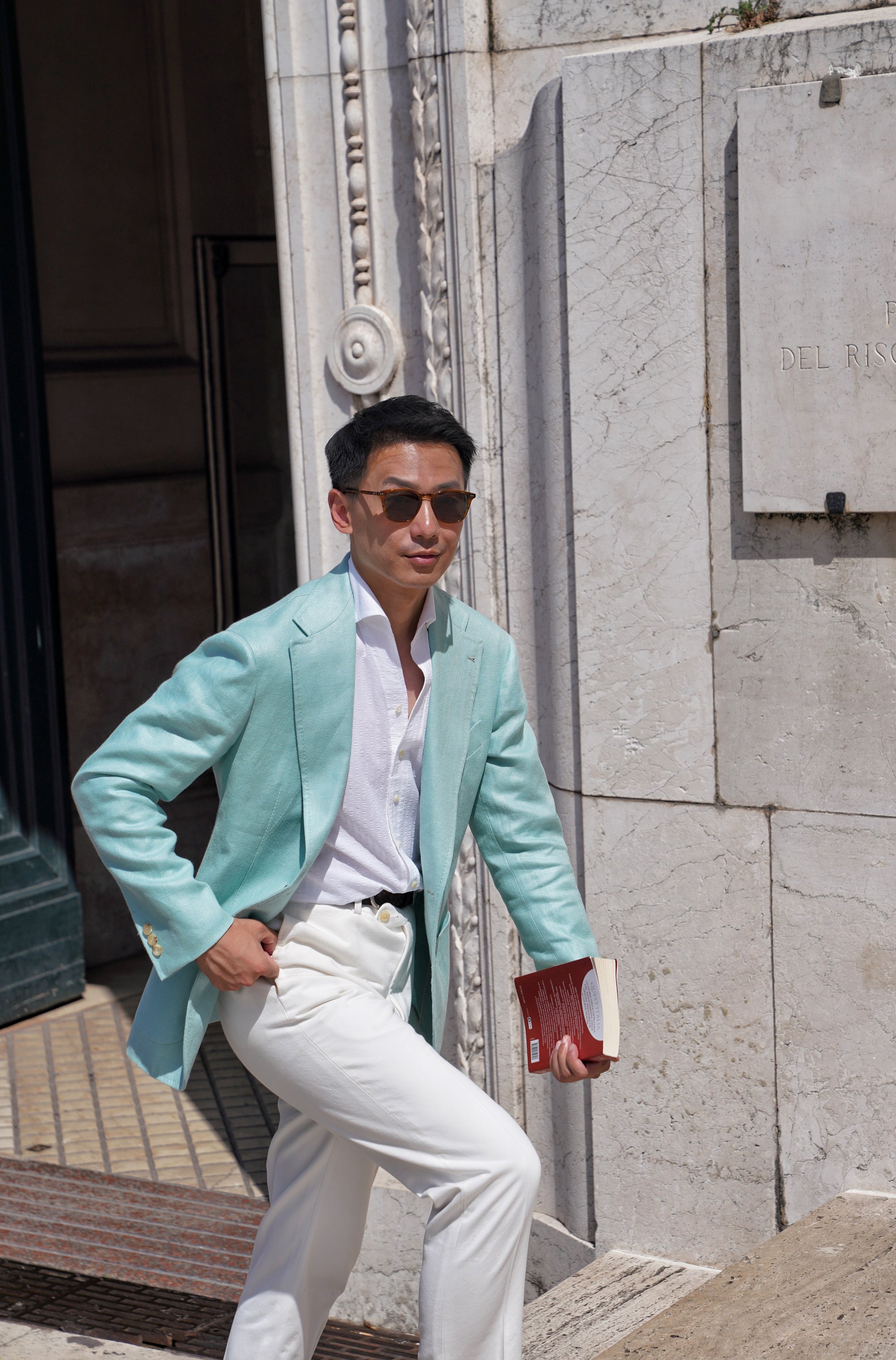 MTO Mint Linen Herringbone Jacket #56