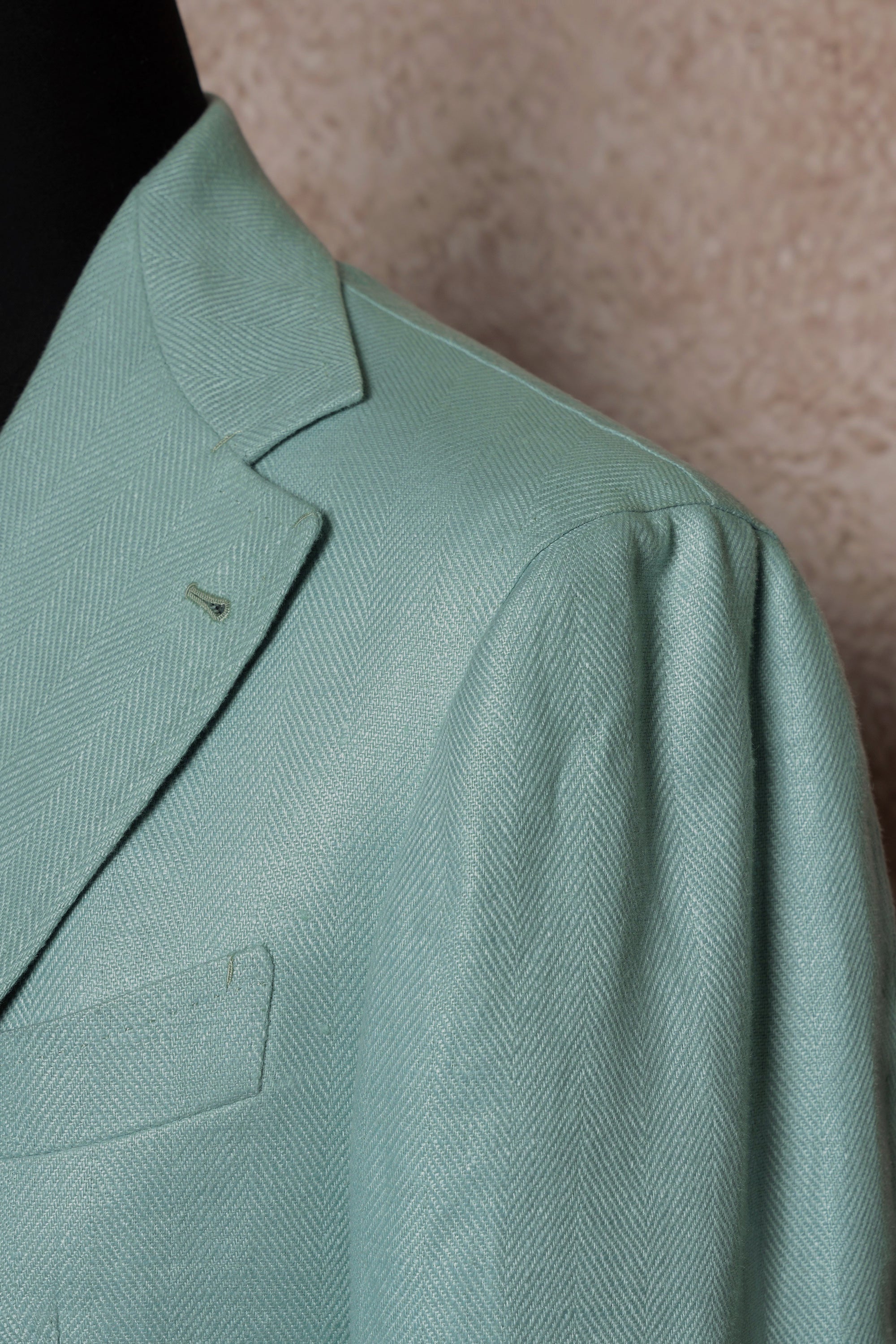 MTO Mint Linen Herringbone Jacket #56