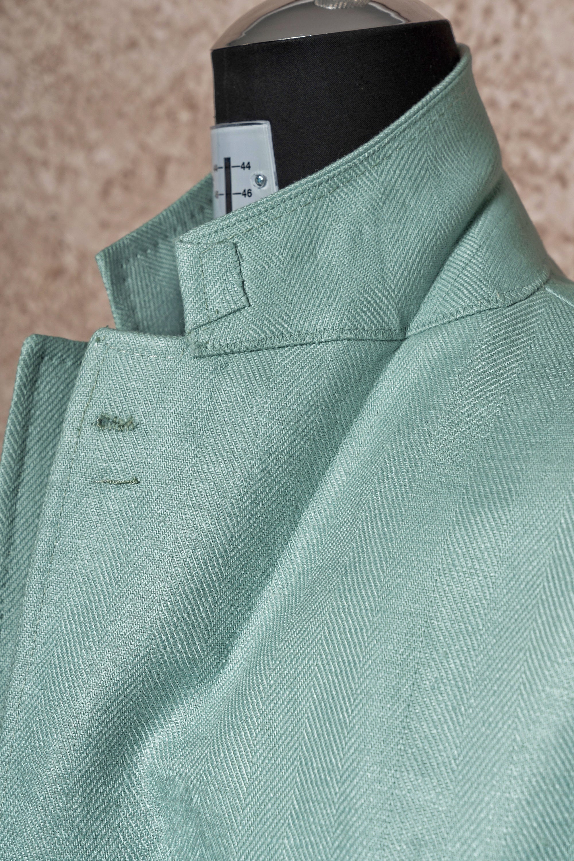 MTO Mint Linen Herringbone Jacket #56