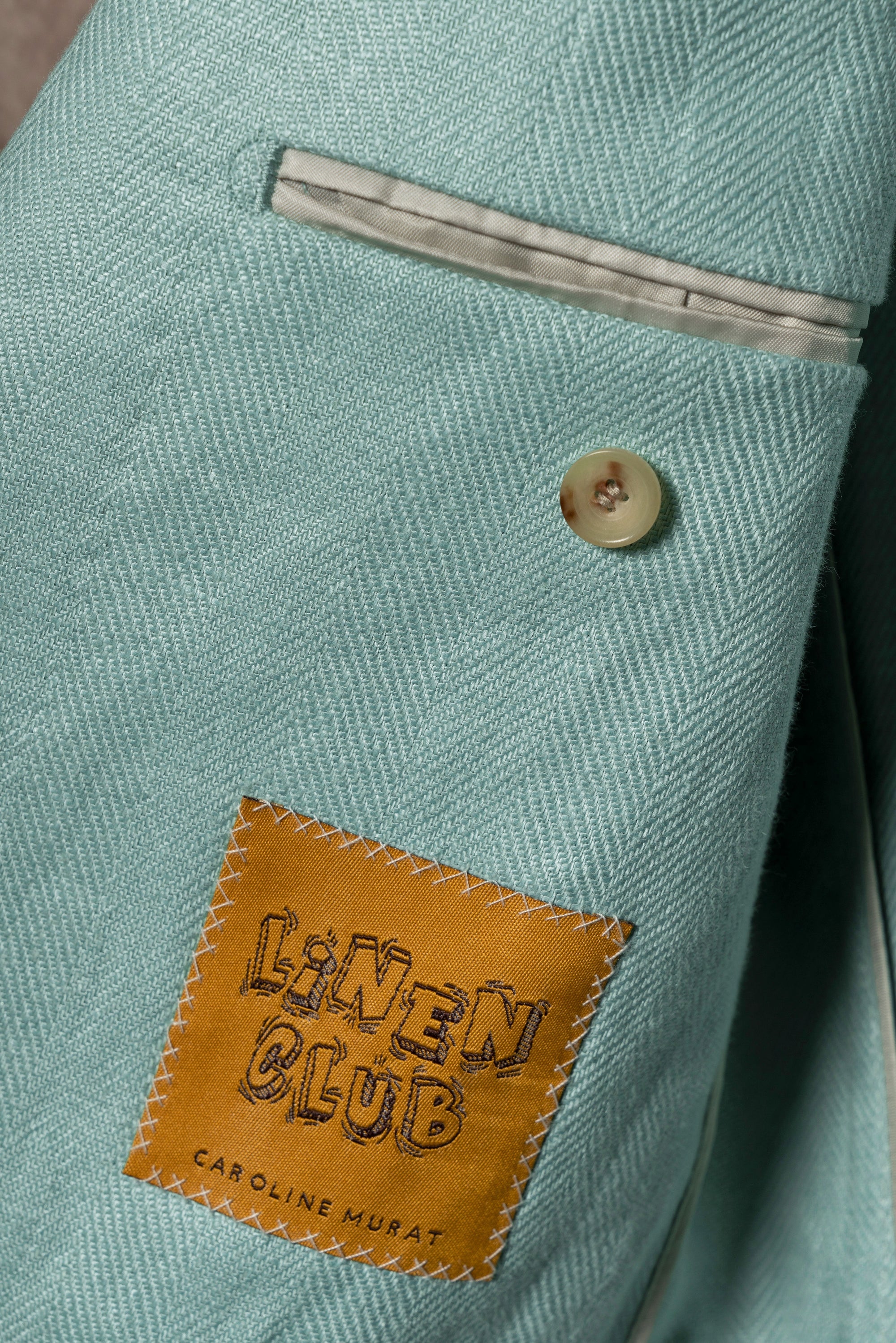 MTO Mint Linen Herringbone Jacket #56