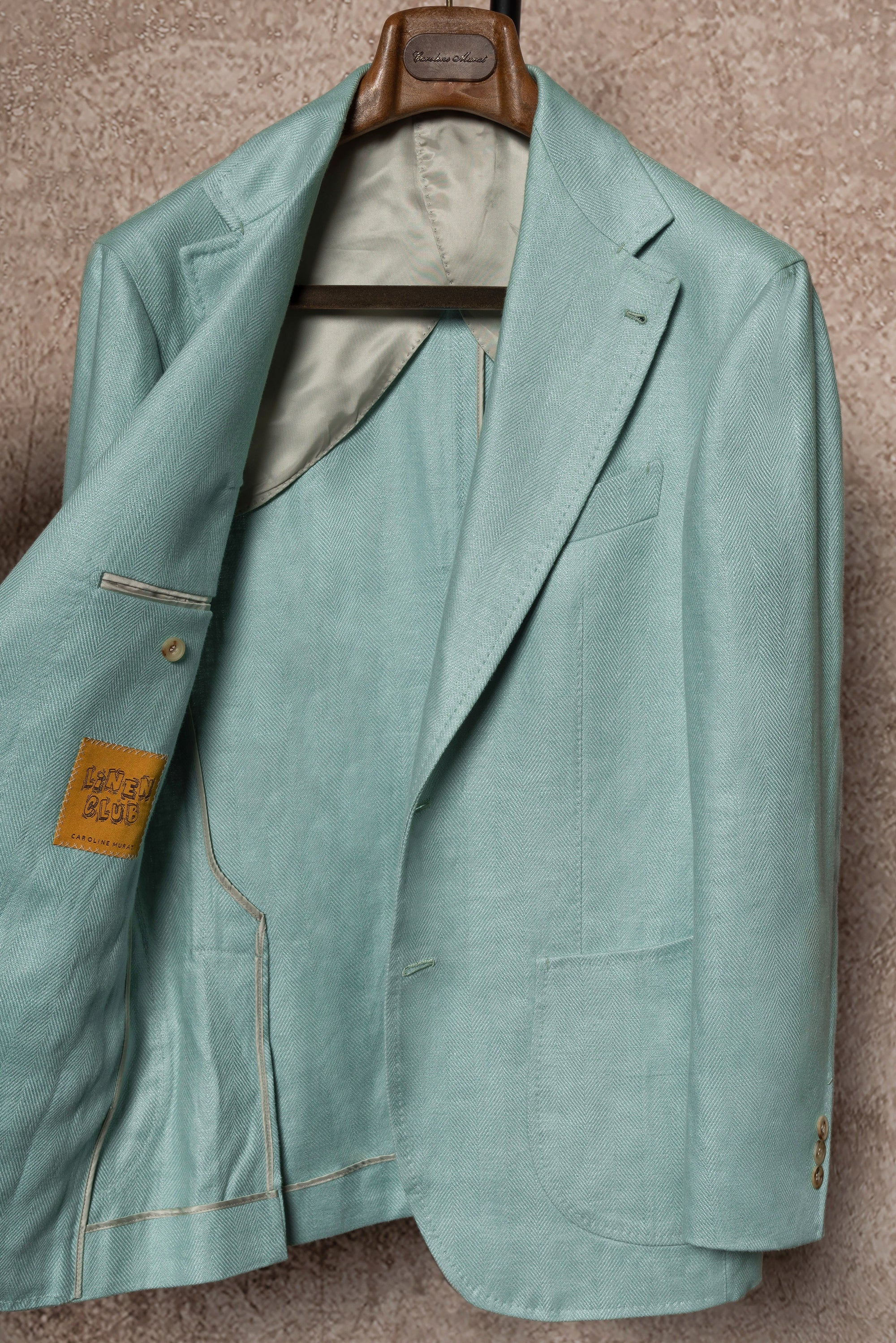 MTO Mint Linen Herringbone Jacket #56