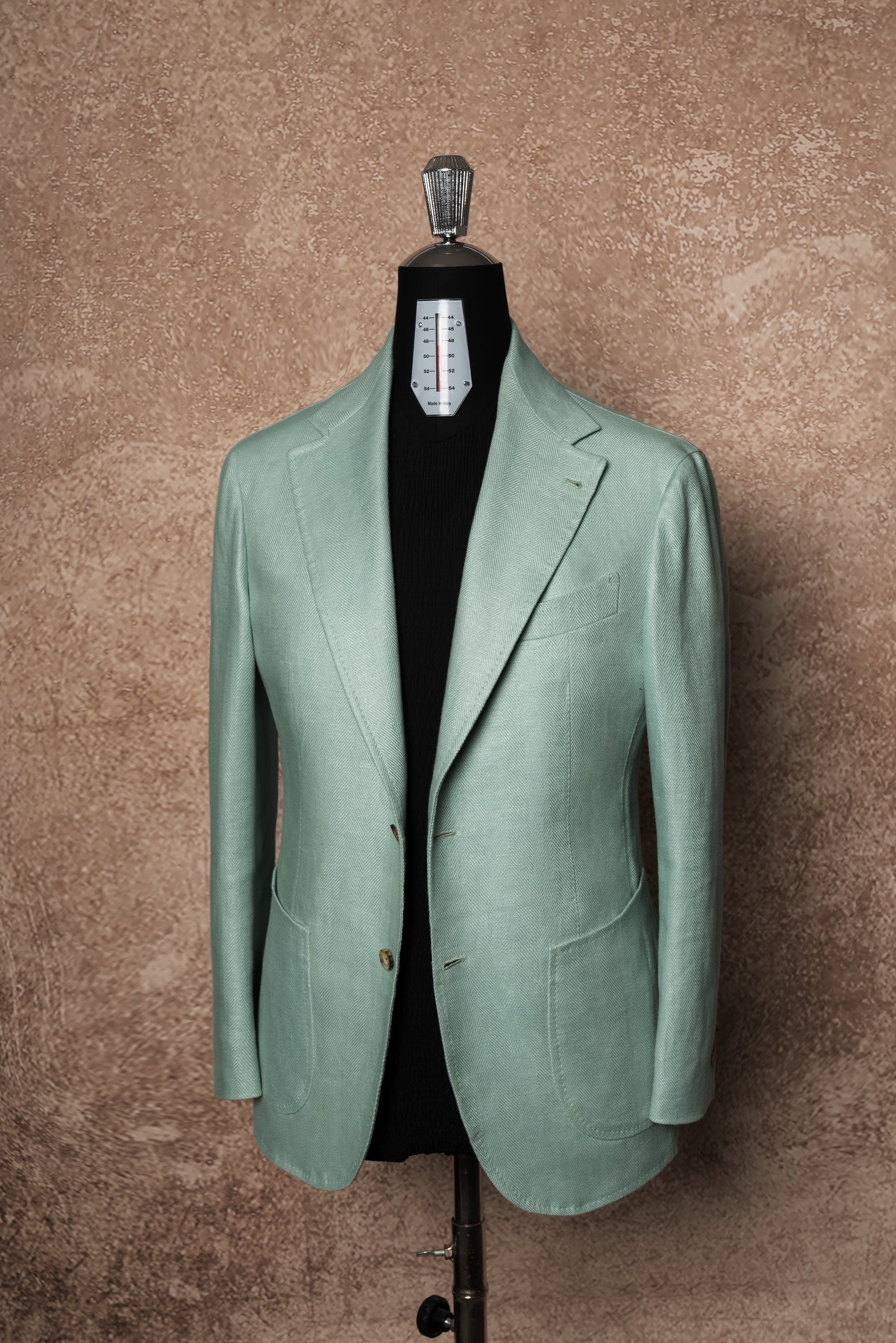 MTO Mint Linen Herringbone Jacket #56