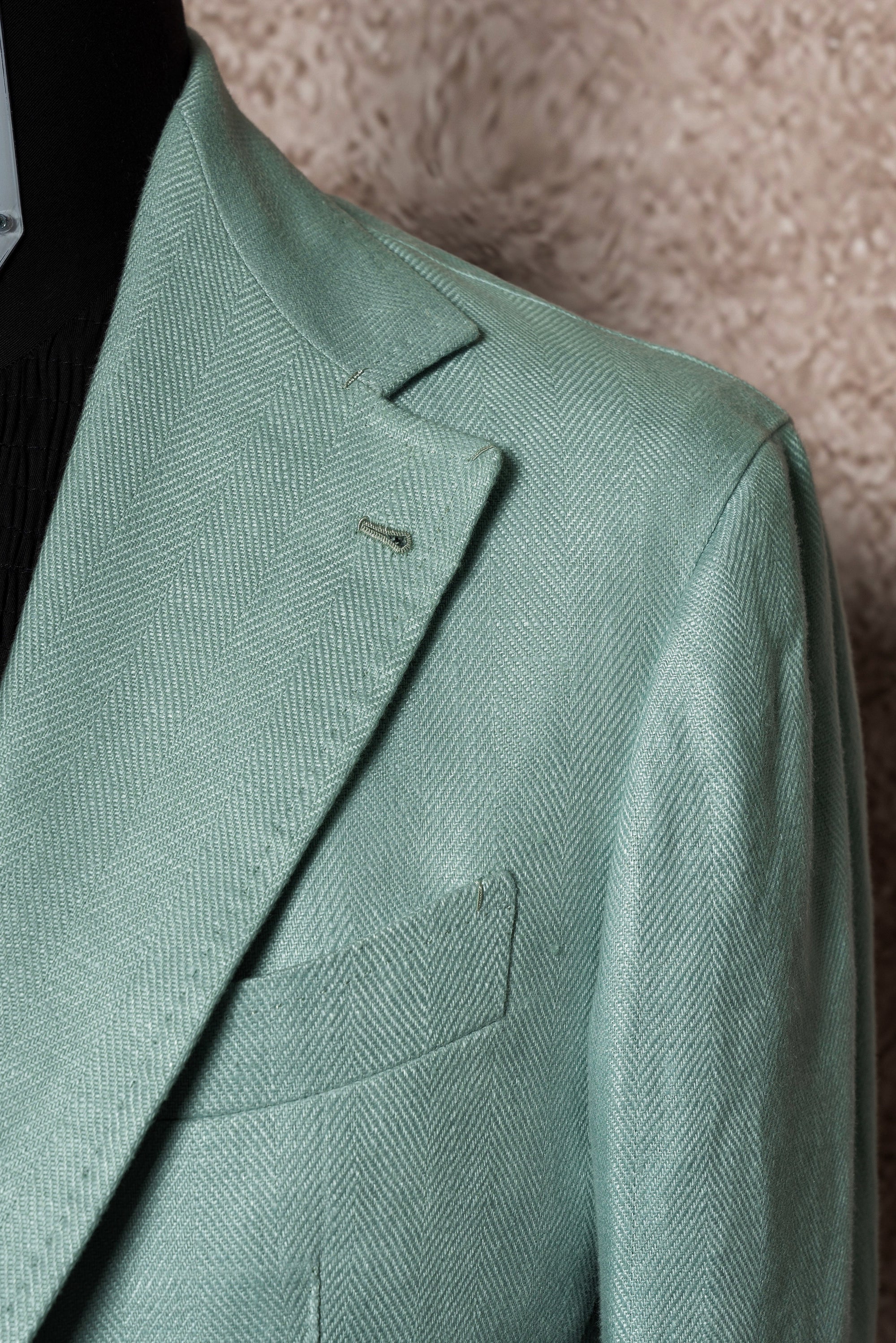 MTO Mint Linen Herringbone Jacket #56