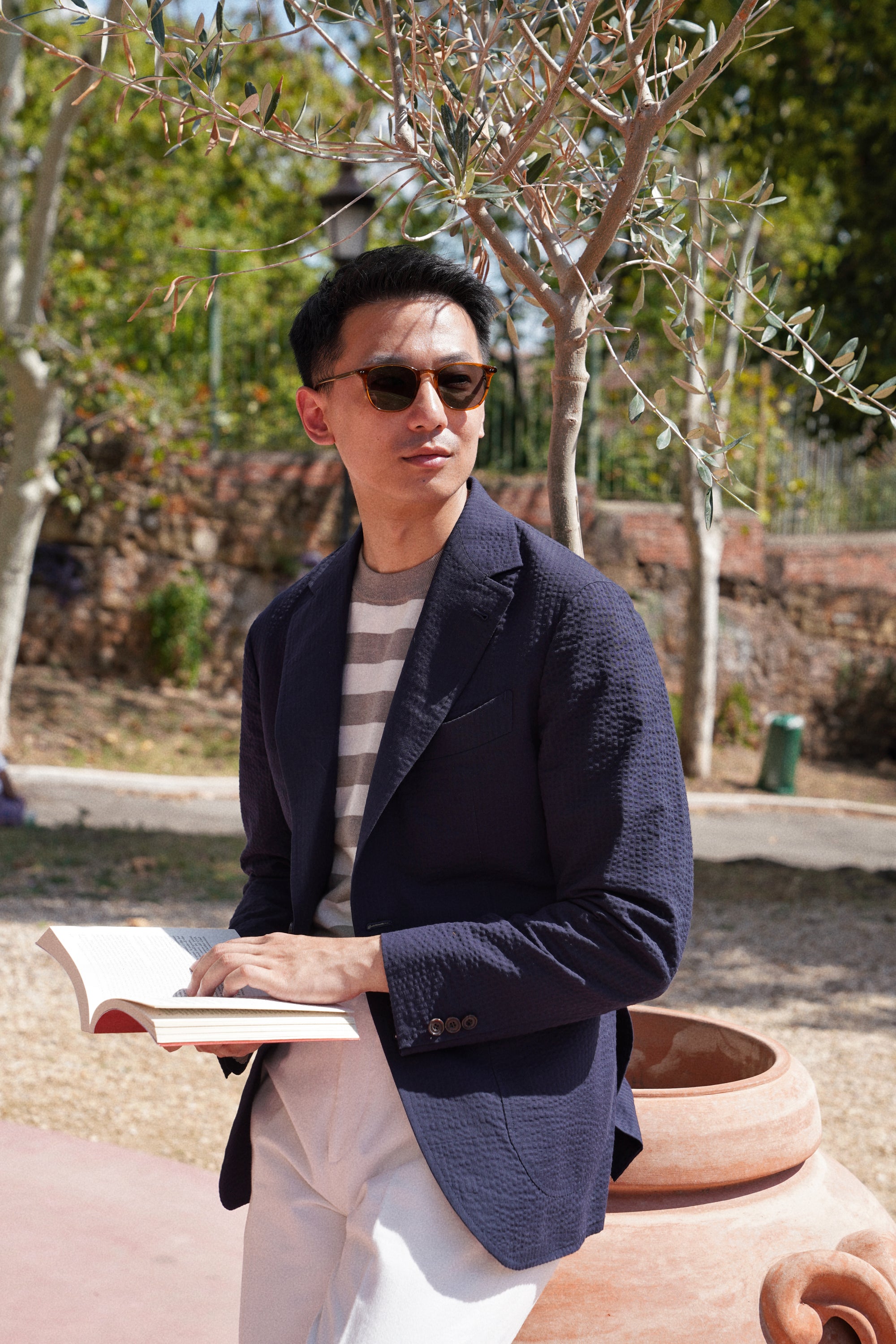 Navy Seersucker Blazer #53
