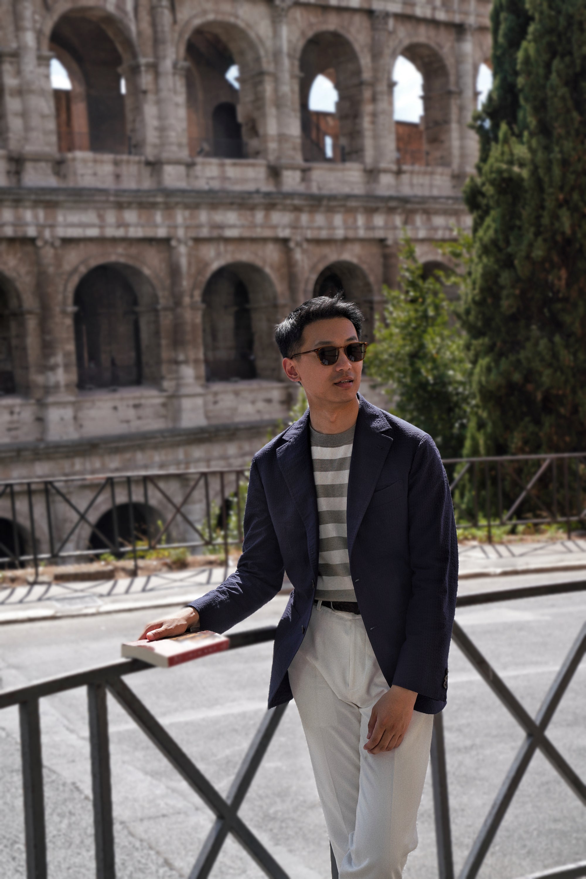 Navy Seersucker Blazer #53
