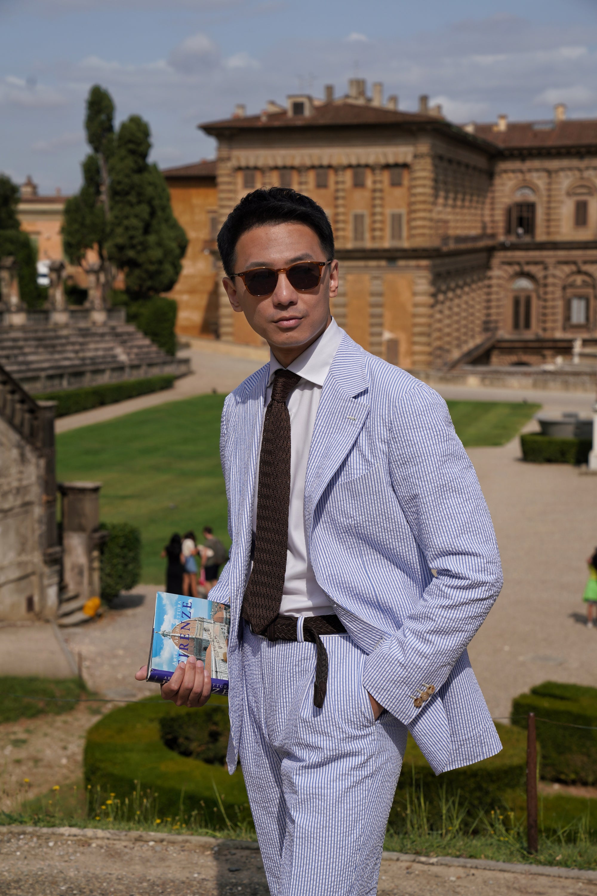 MTO Blue Stripe Seersucker Suit #63