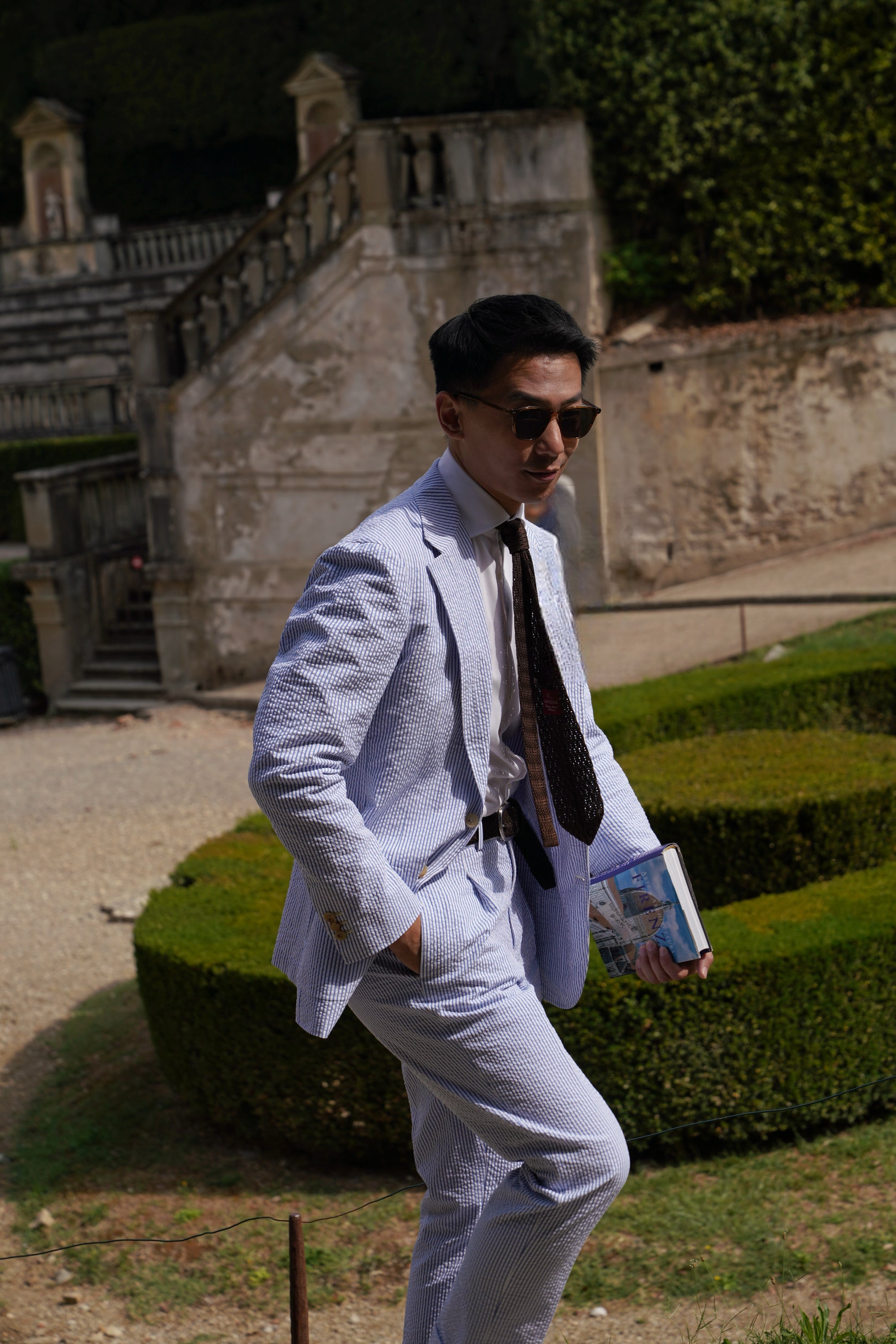 MTO Blue Stripe Seersucker Suit #63