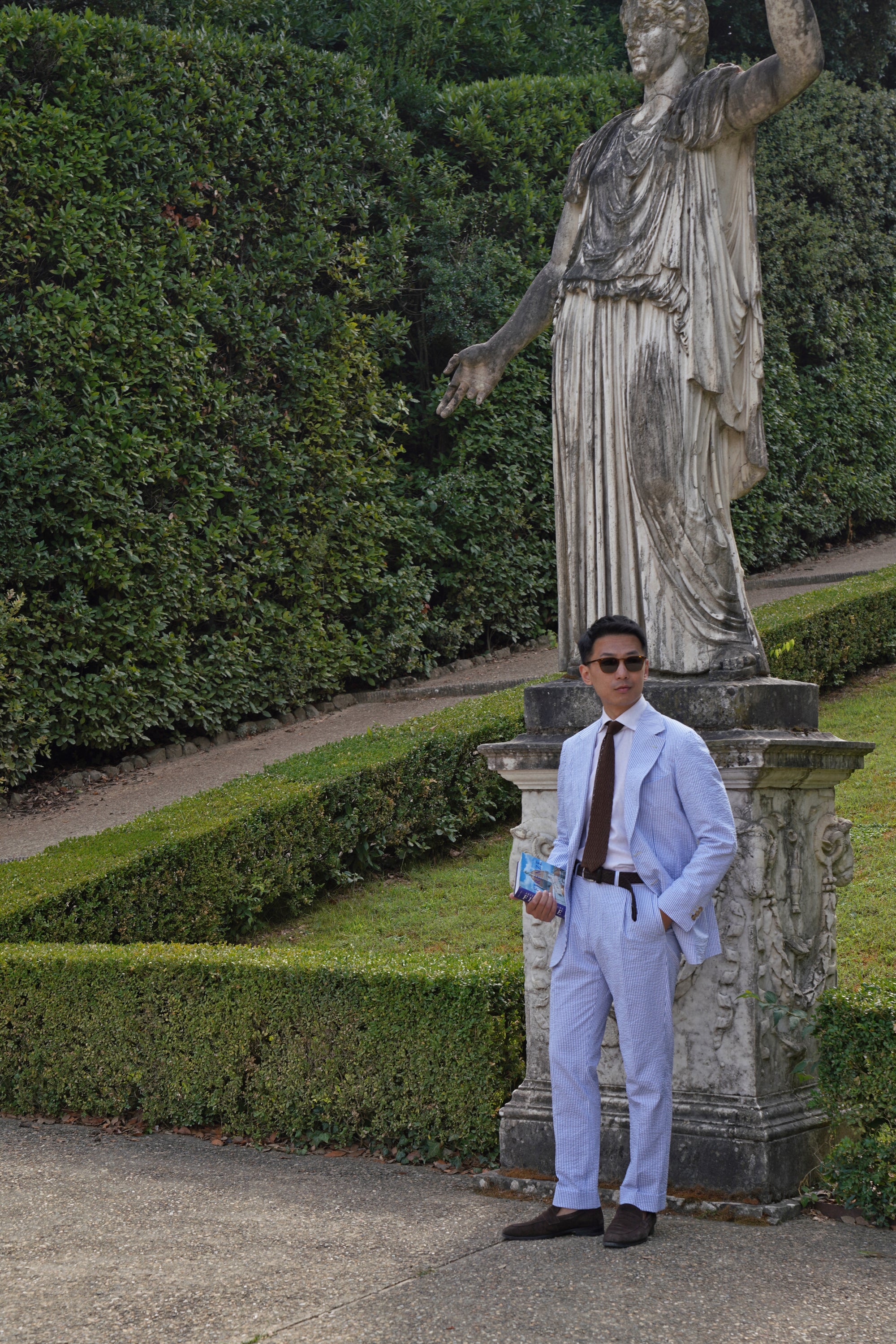 MTO Blue Stripe Seersucker Suit #63