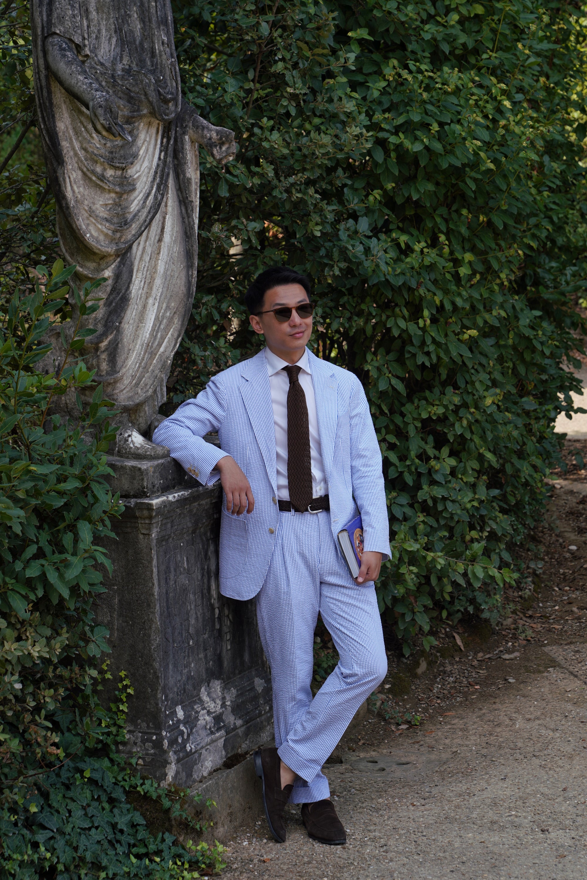 MTO Blue Stripe Seersucker Suit #63