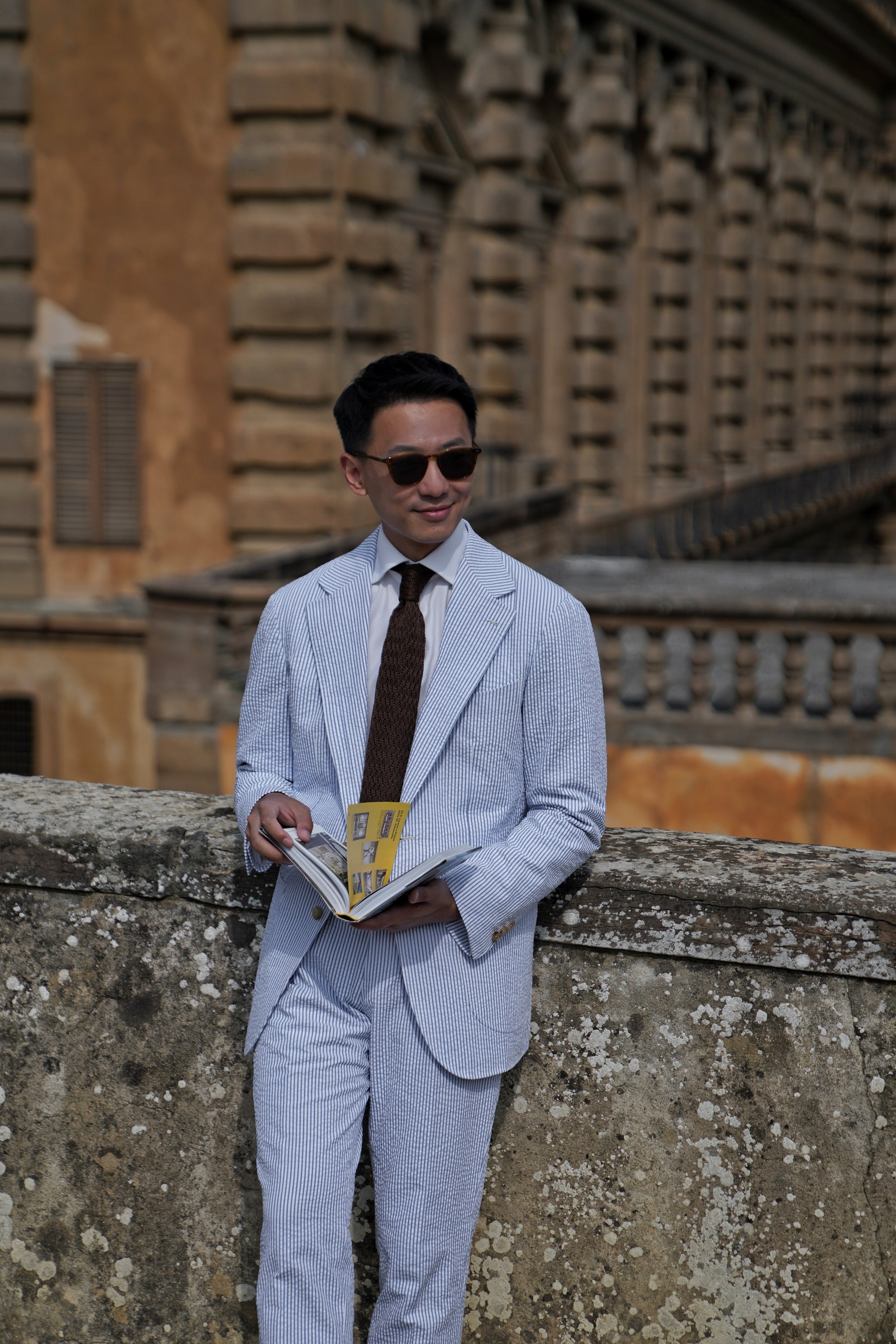 MTO Blue Stripe Seersucker Suit #63