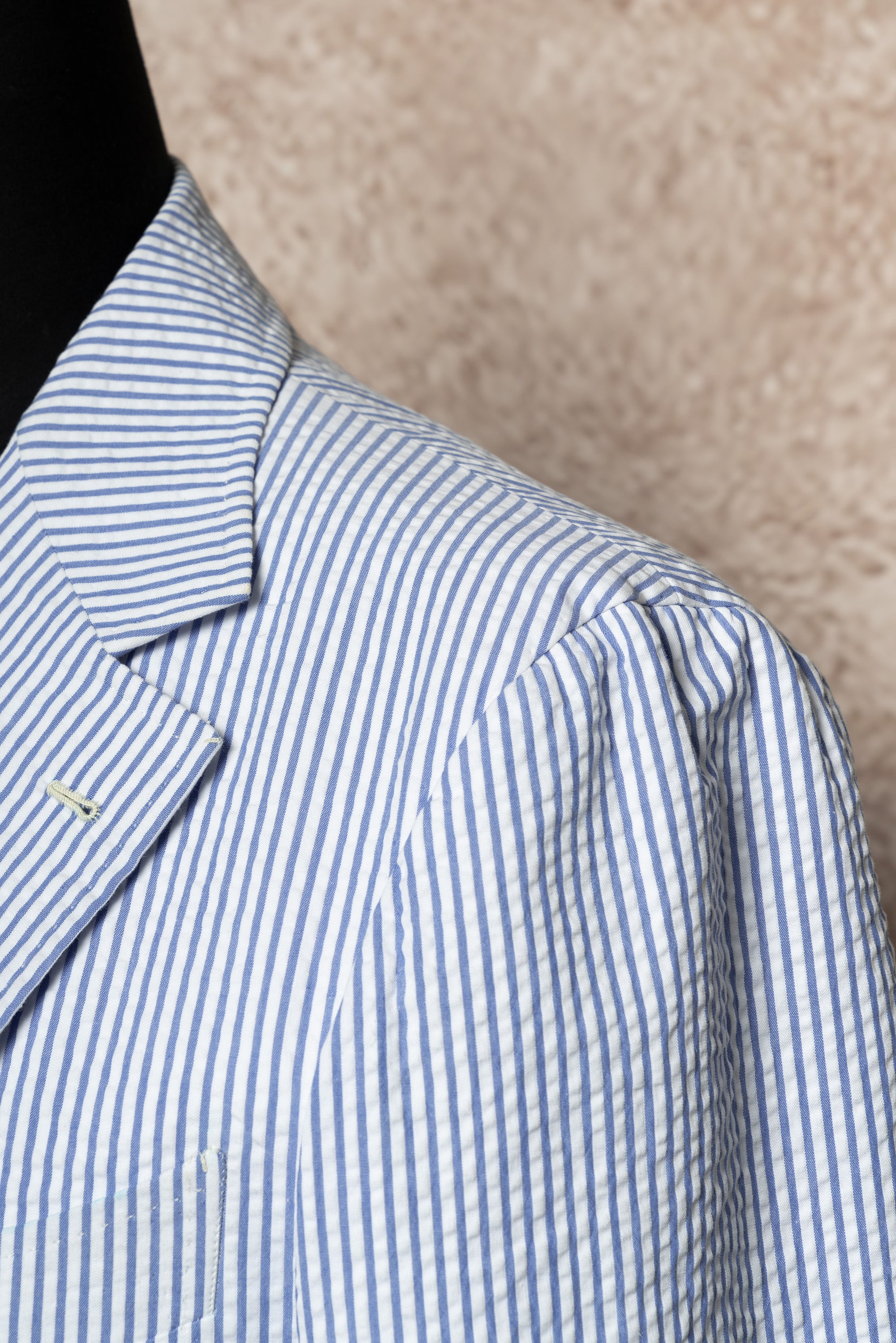 MTO Blue Stripe Seersucker Suit #63