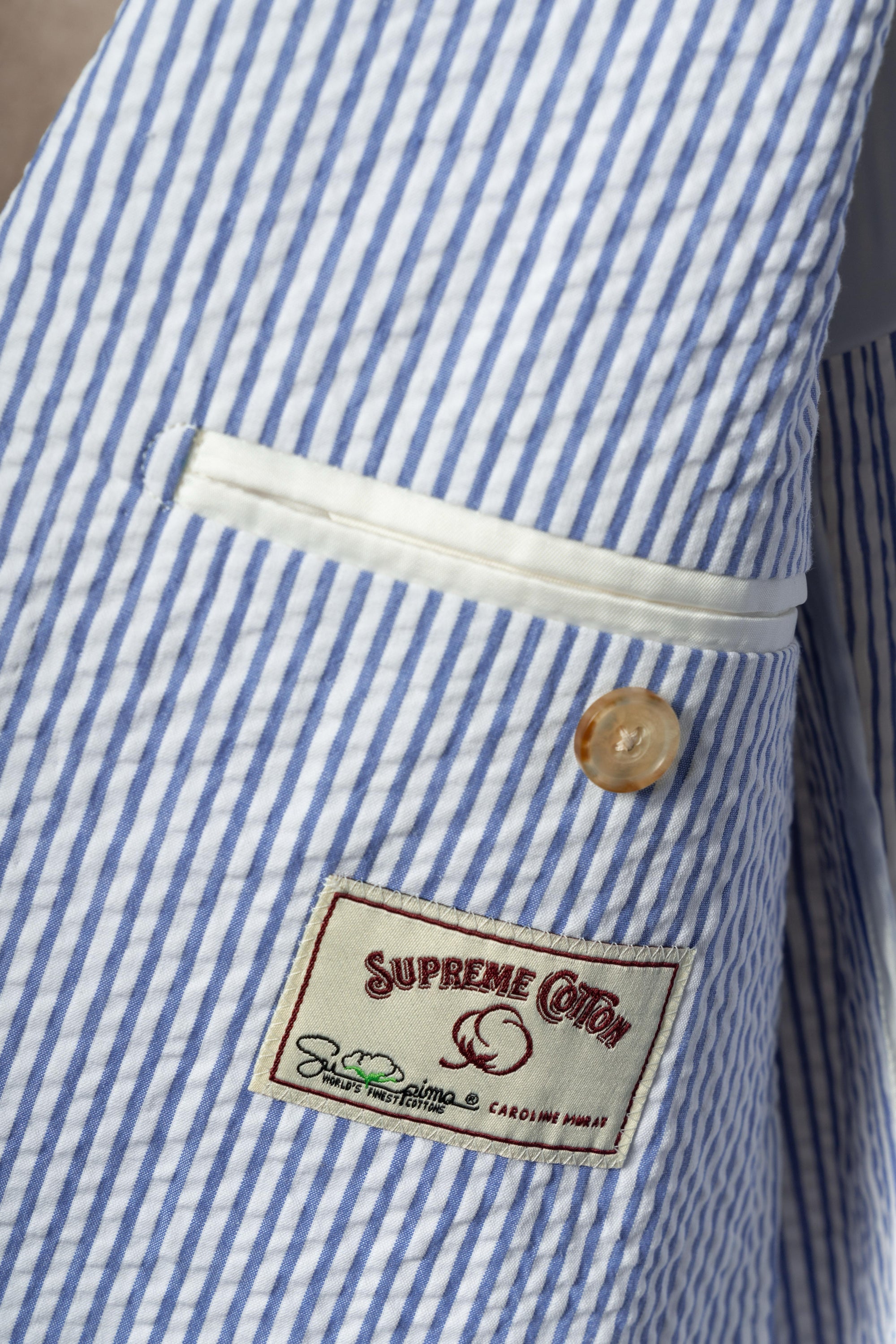 MTO Blue Stripe Seersucker Suit #63