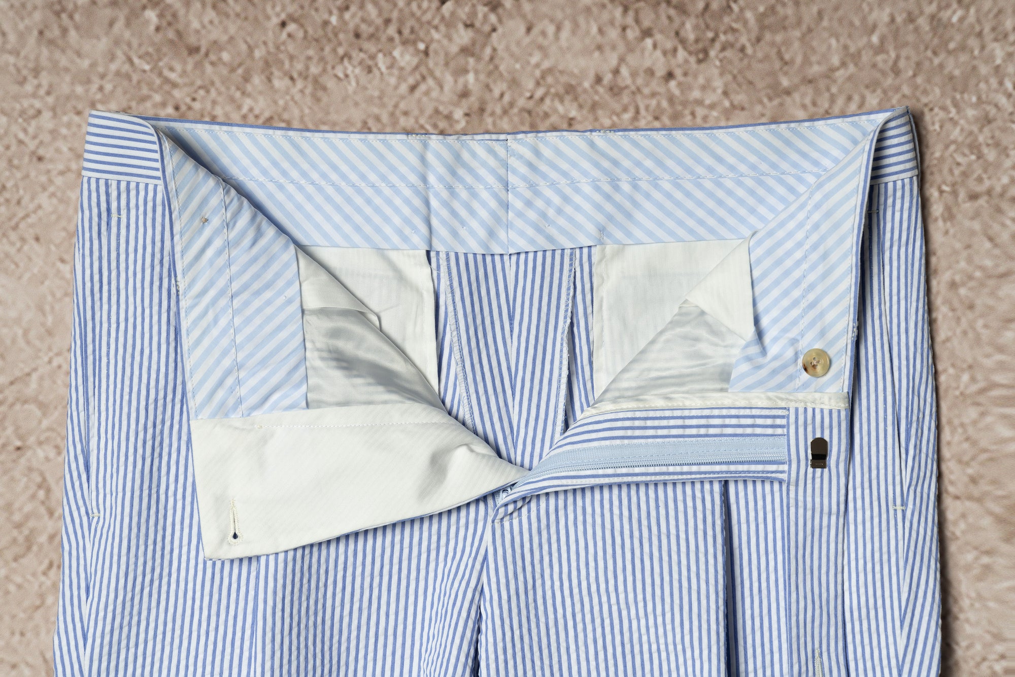 MTO Blue Stripe Seersucker Suit #63
