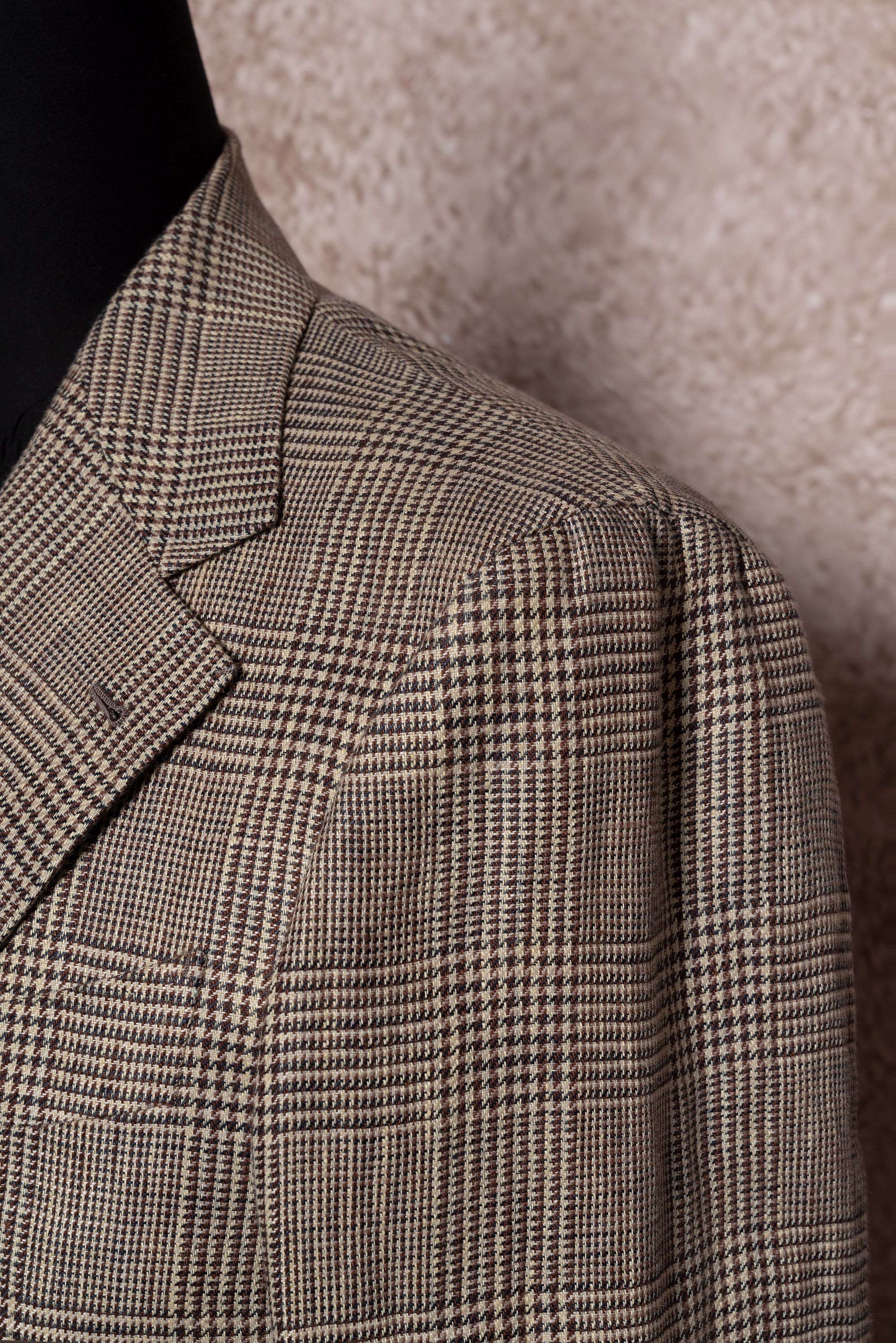 Light Brown Glen Check Linen Jacket #51