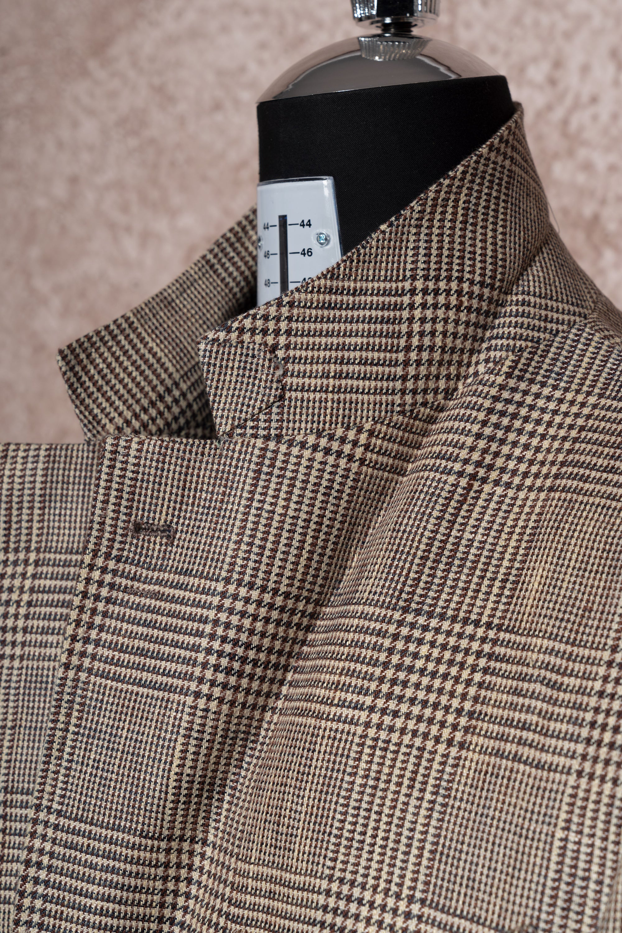 Light Brown Glen Check Linen Jacket #51