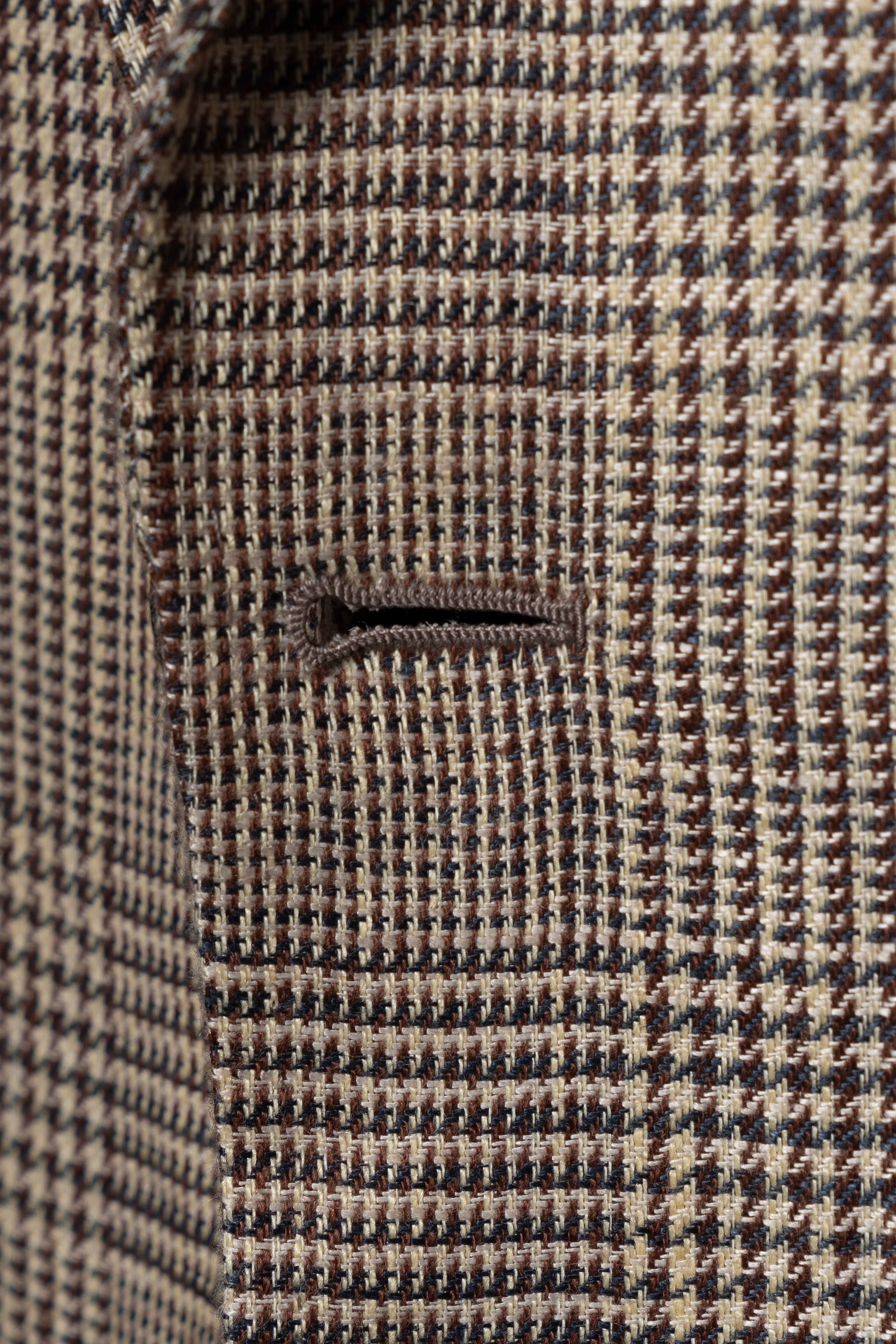 Light Brown Glen Check Linen Jacket #51