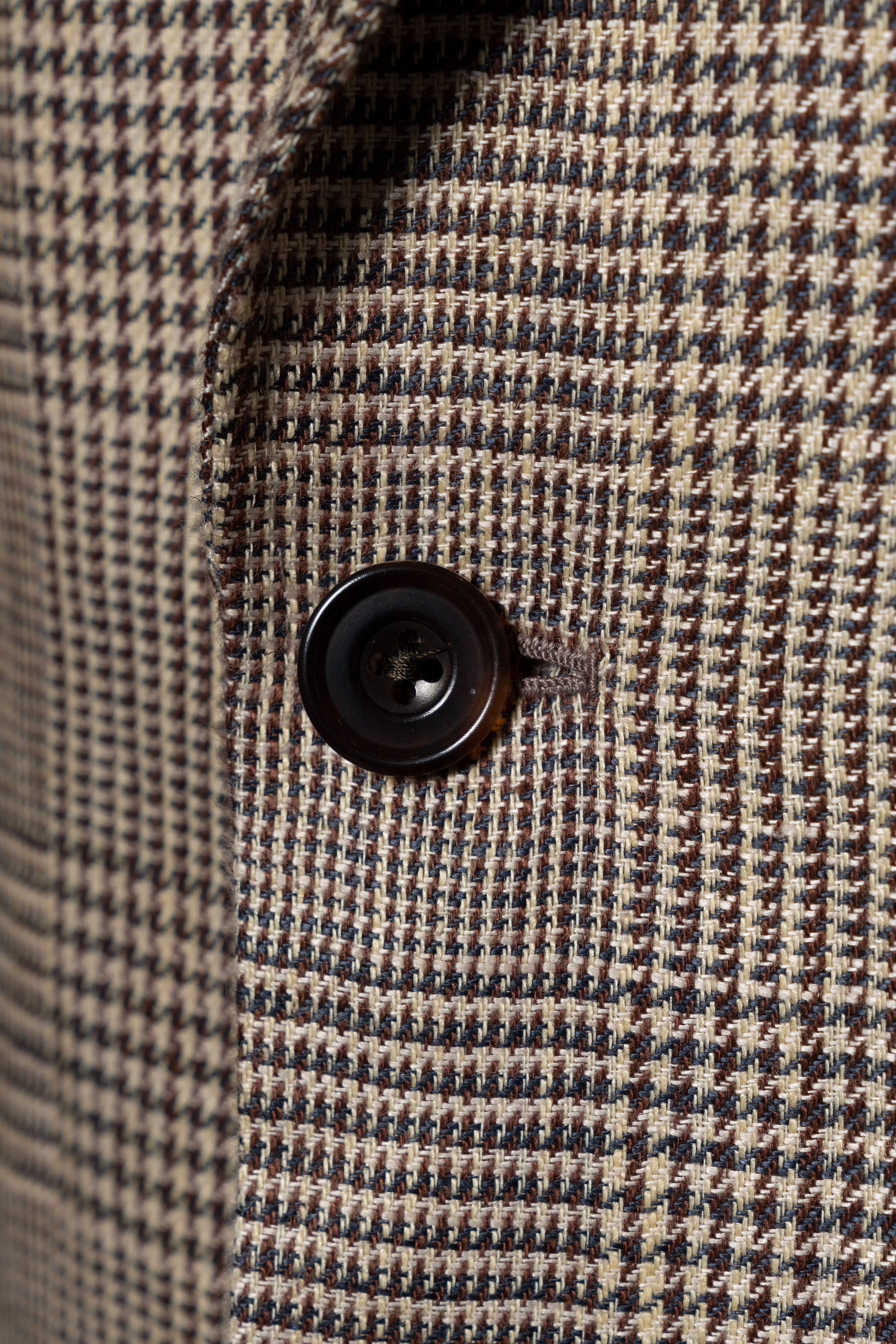 Light Brown Glen Check Linen Jacket #51