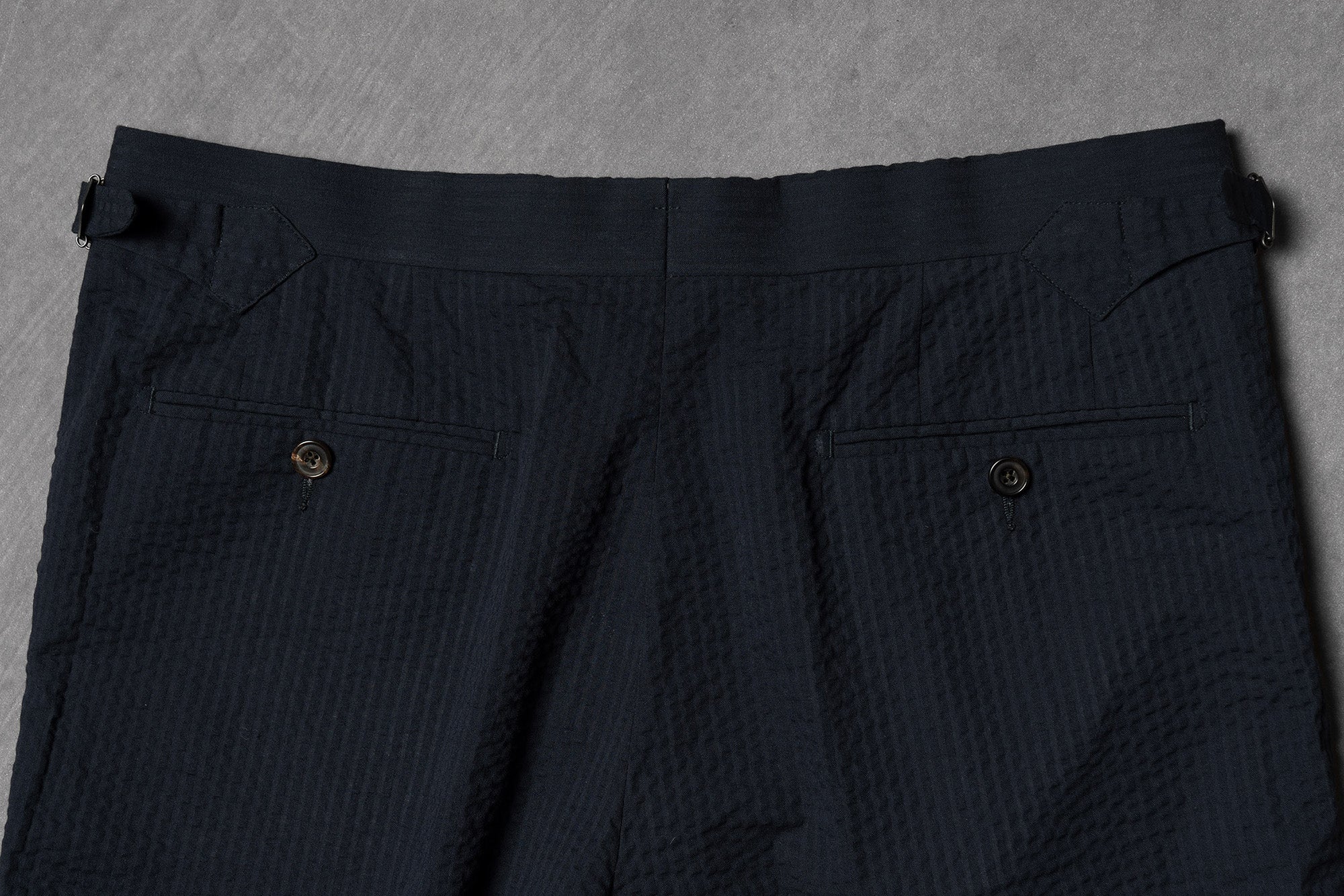 Navy Seersucker Shorts
