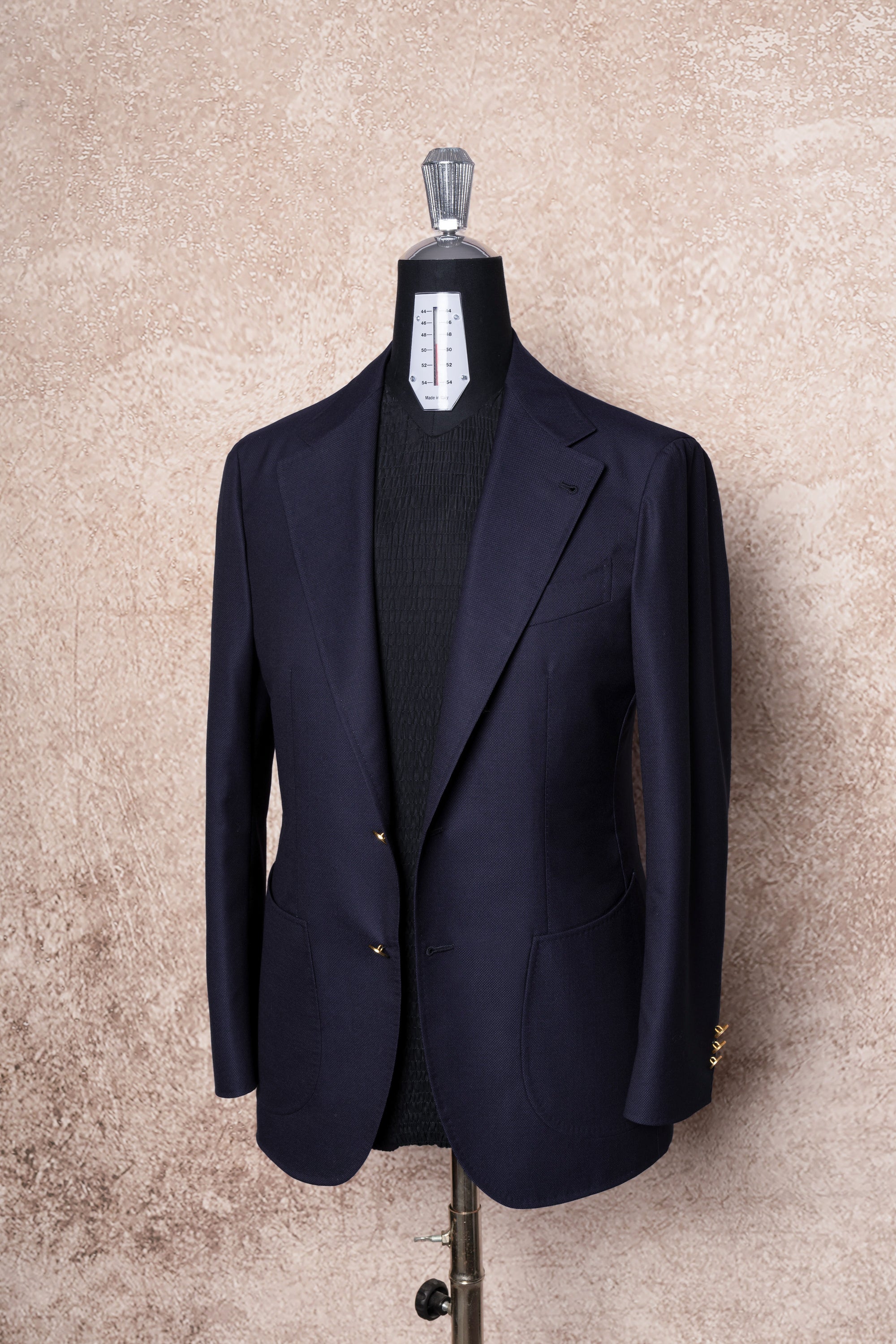 Navy Wool Silk Blazer #195