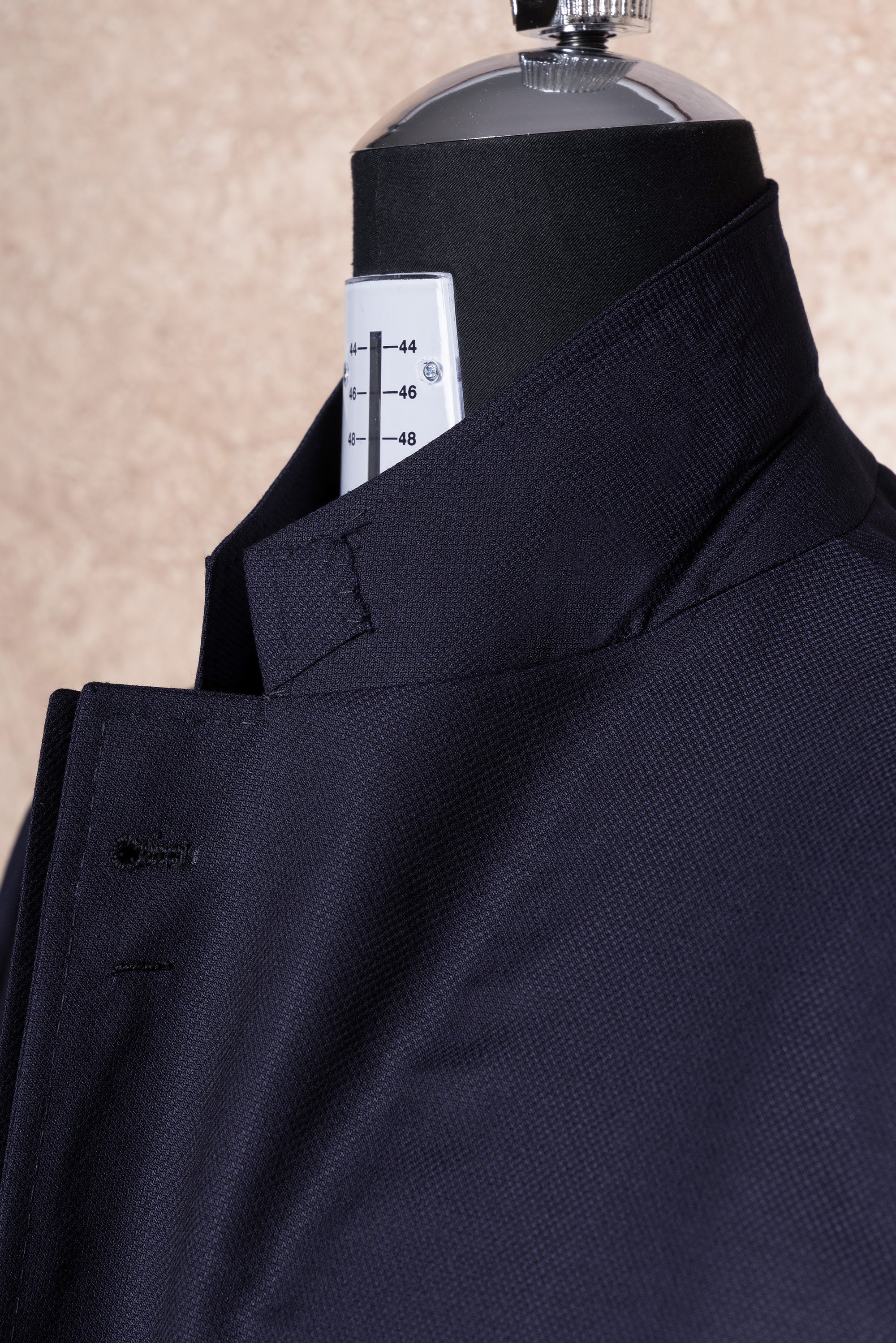 Navy Wool Silk Blazer #195