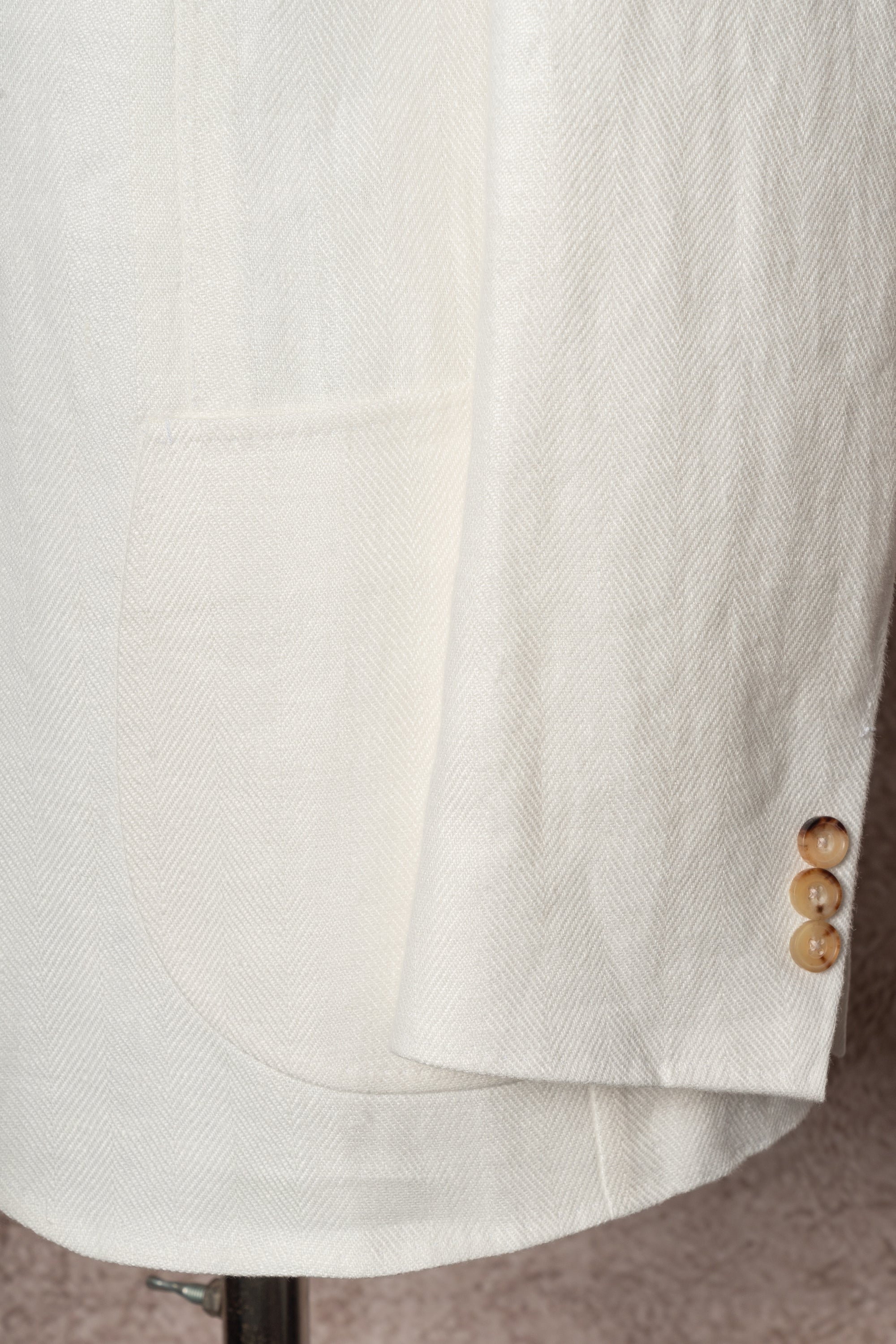 Beige Herringbone Linen Suit #150