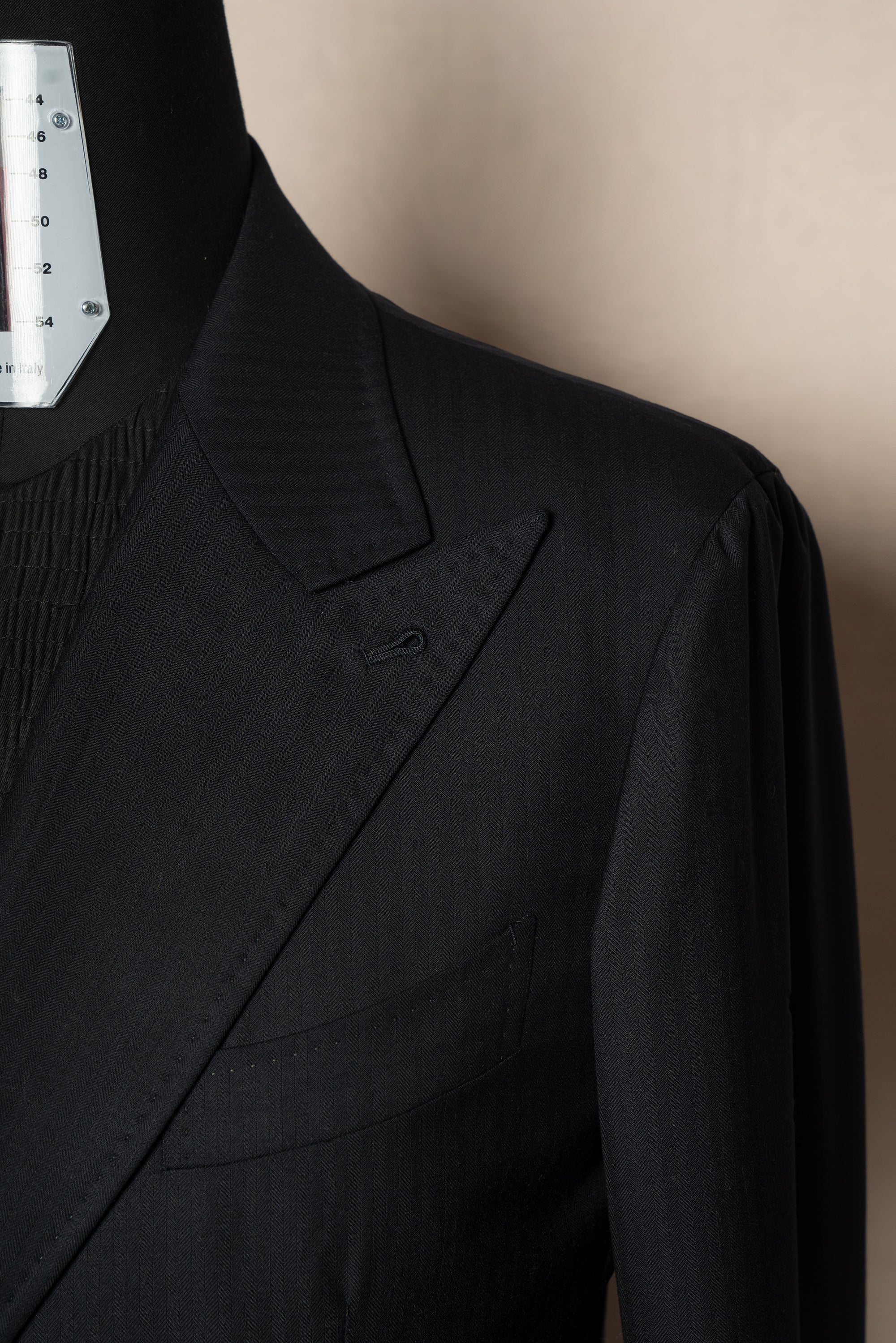 Navy Herringbone 6X2 Double Breasted Blazer #15