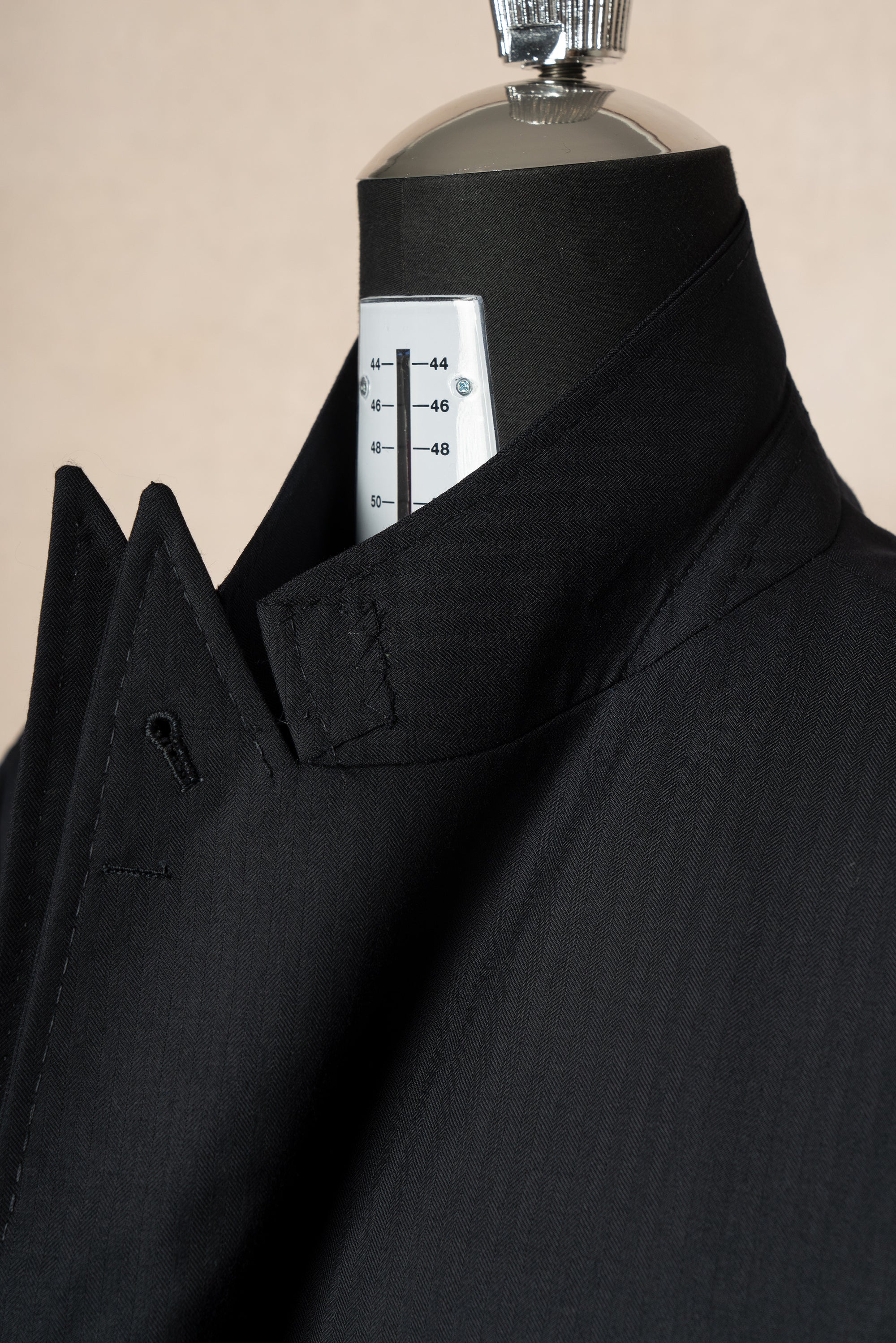 Navy Herringbone 6X2 Double Breasted Blazer #15