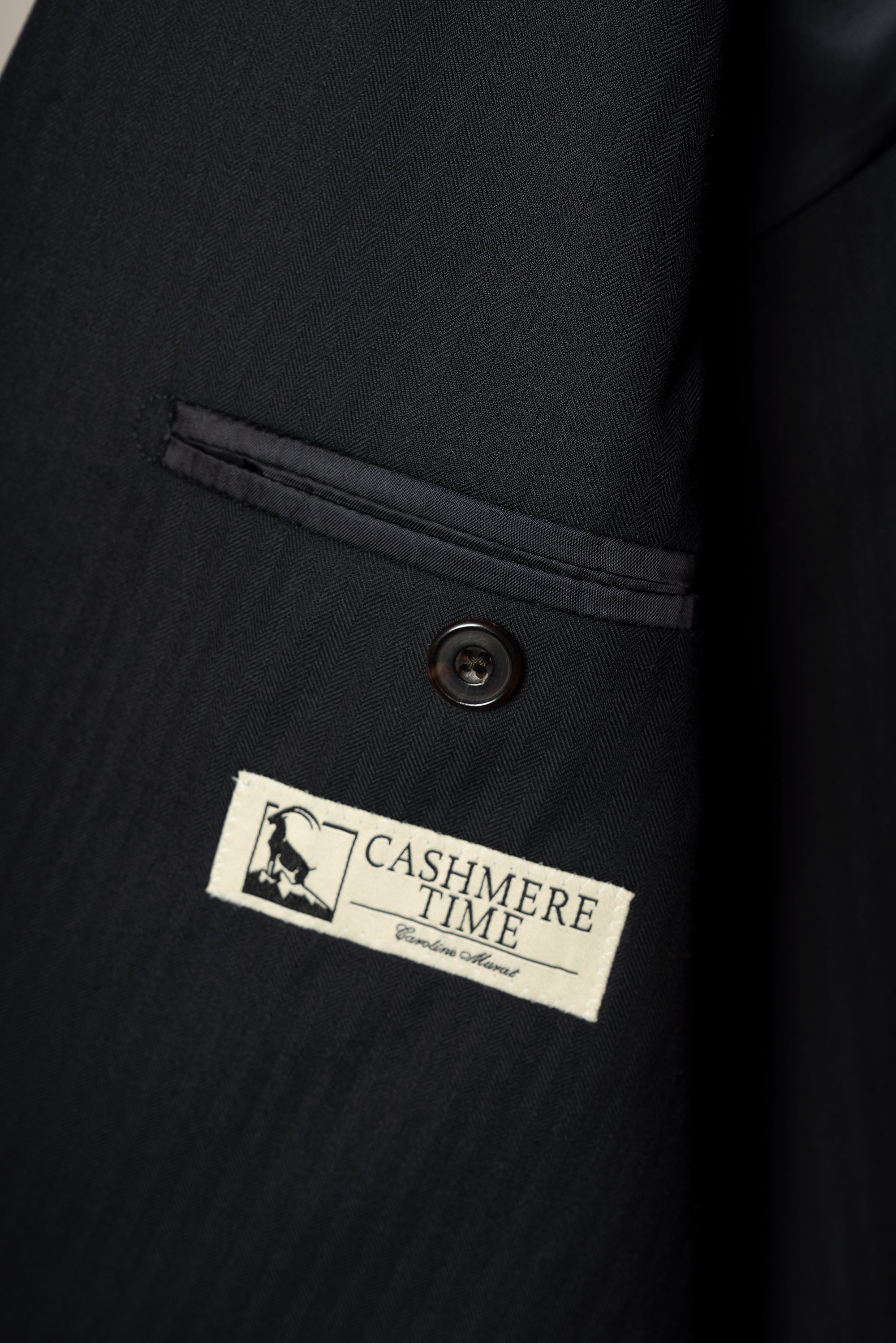 Navy Herringbone 6X2 Double Breasted Blazer #15