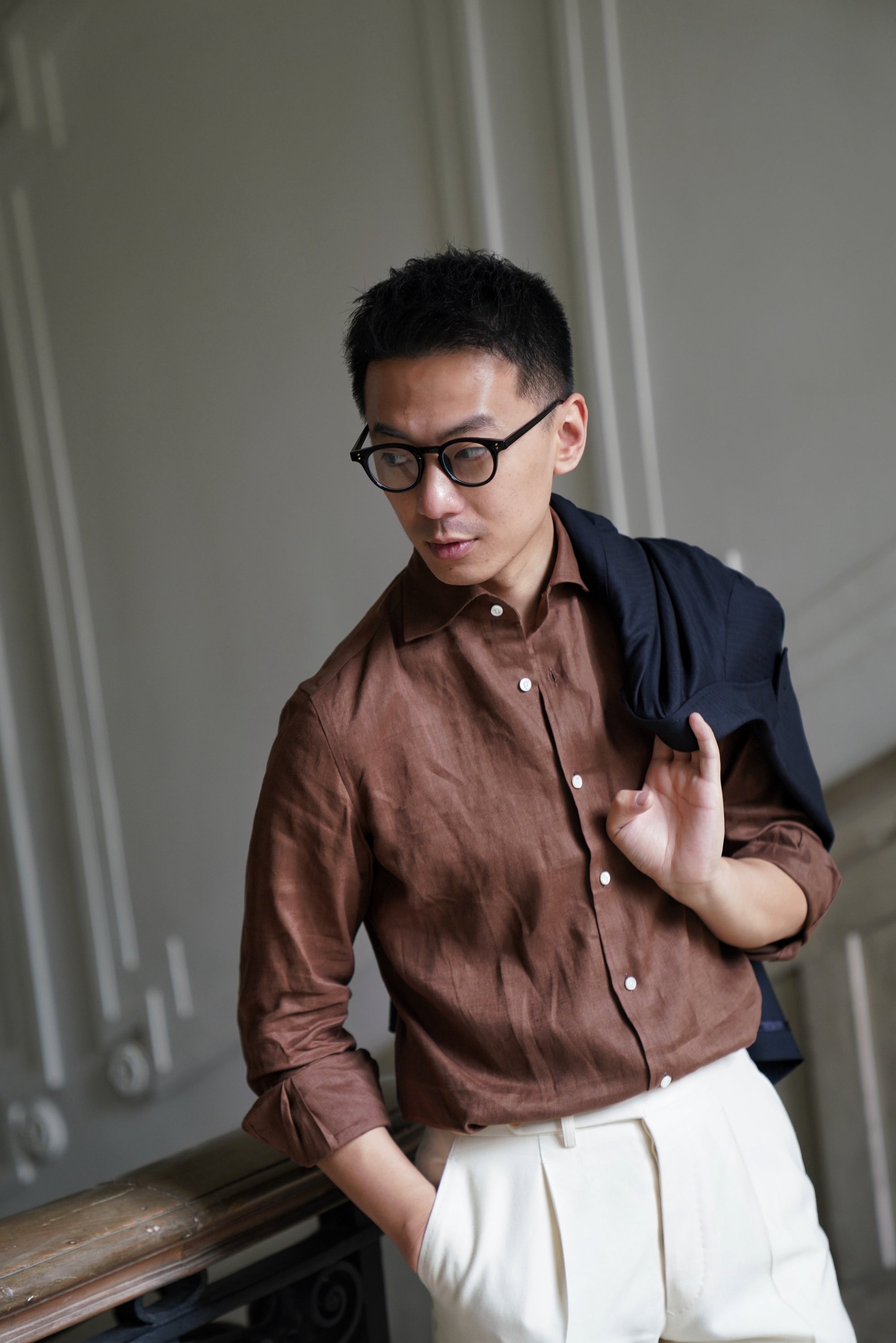MTO Tobacco Linen Shirt