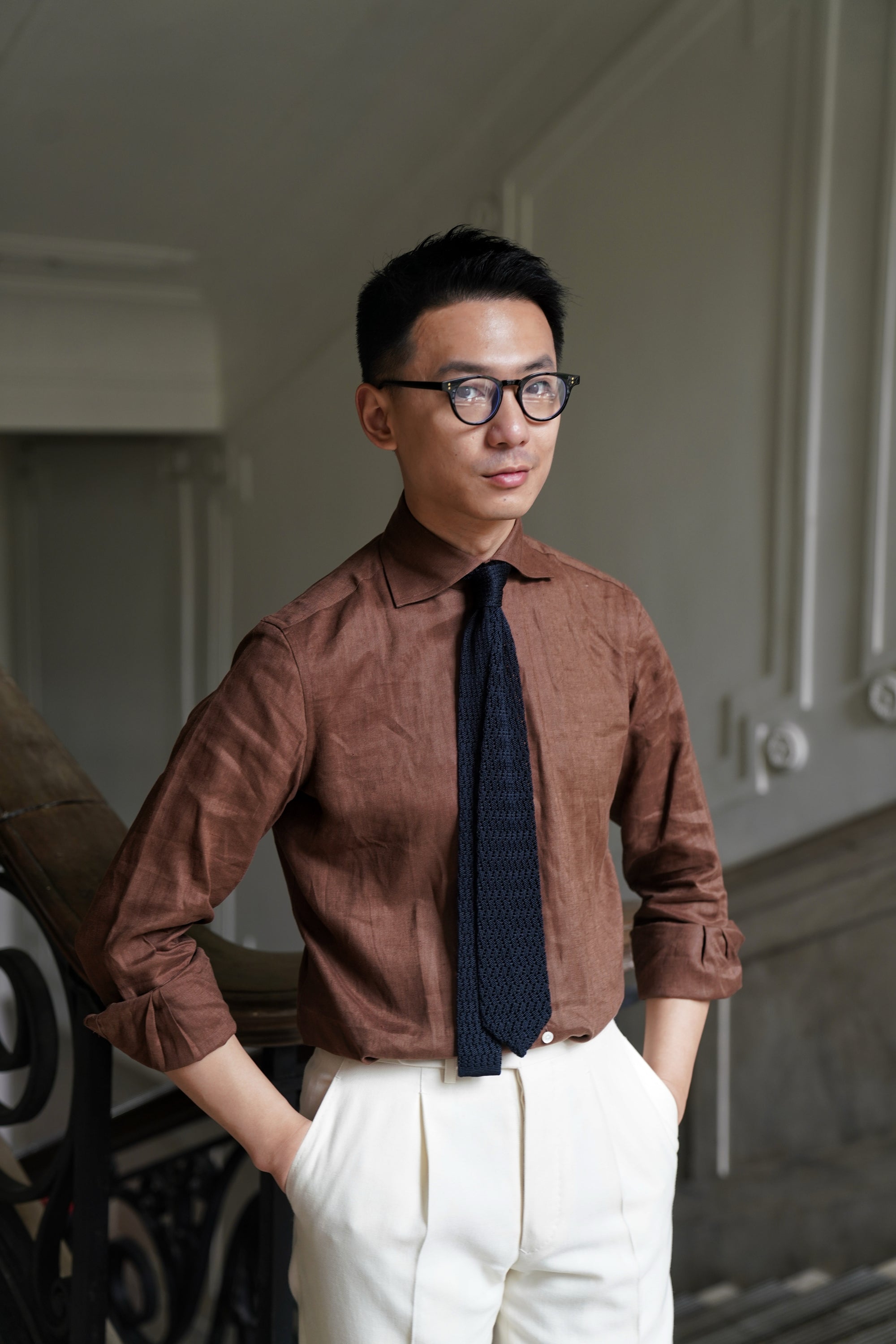 MTO Tobacco Linen Shirt