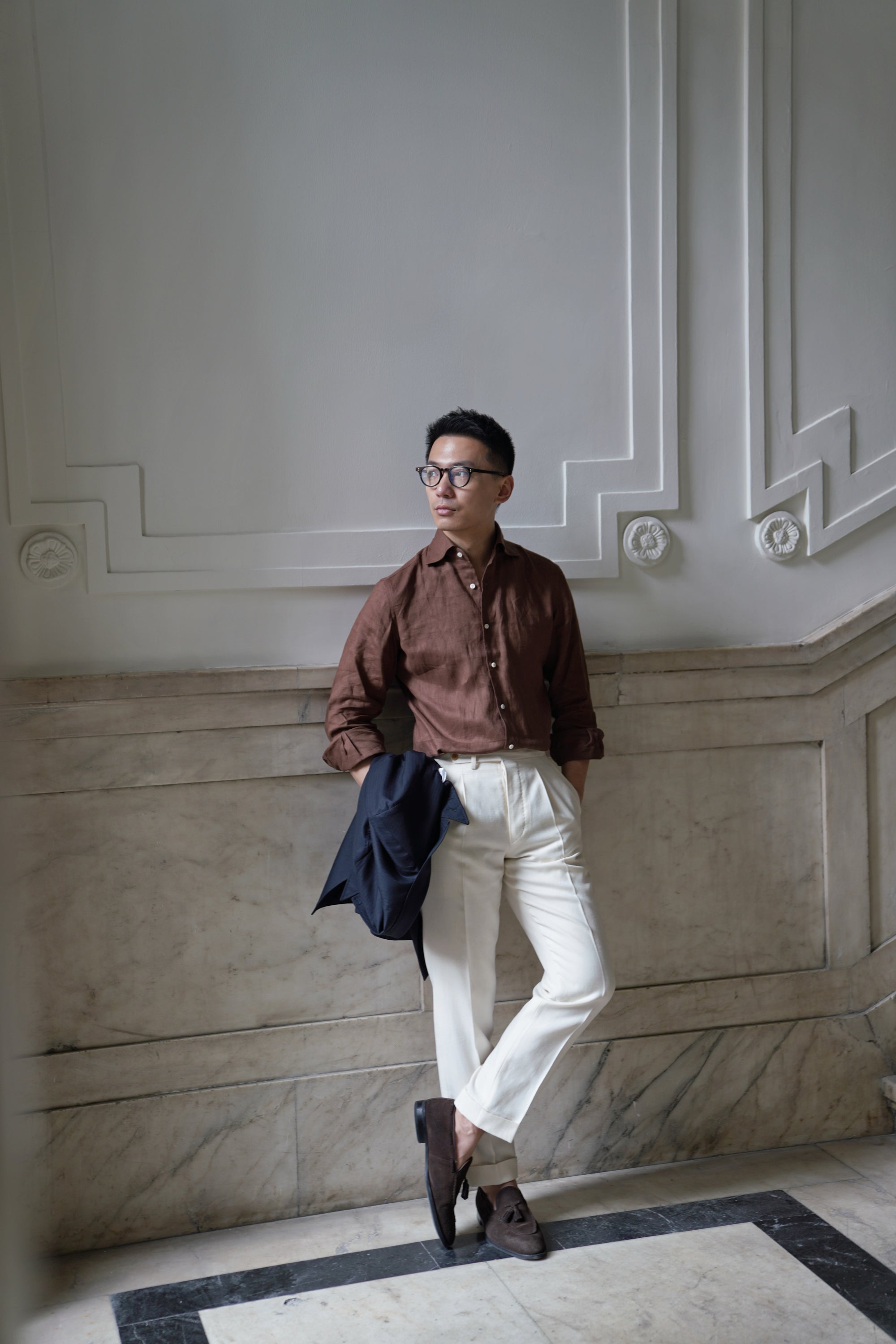 MTO Tobacco Linen Shirt