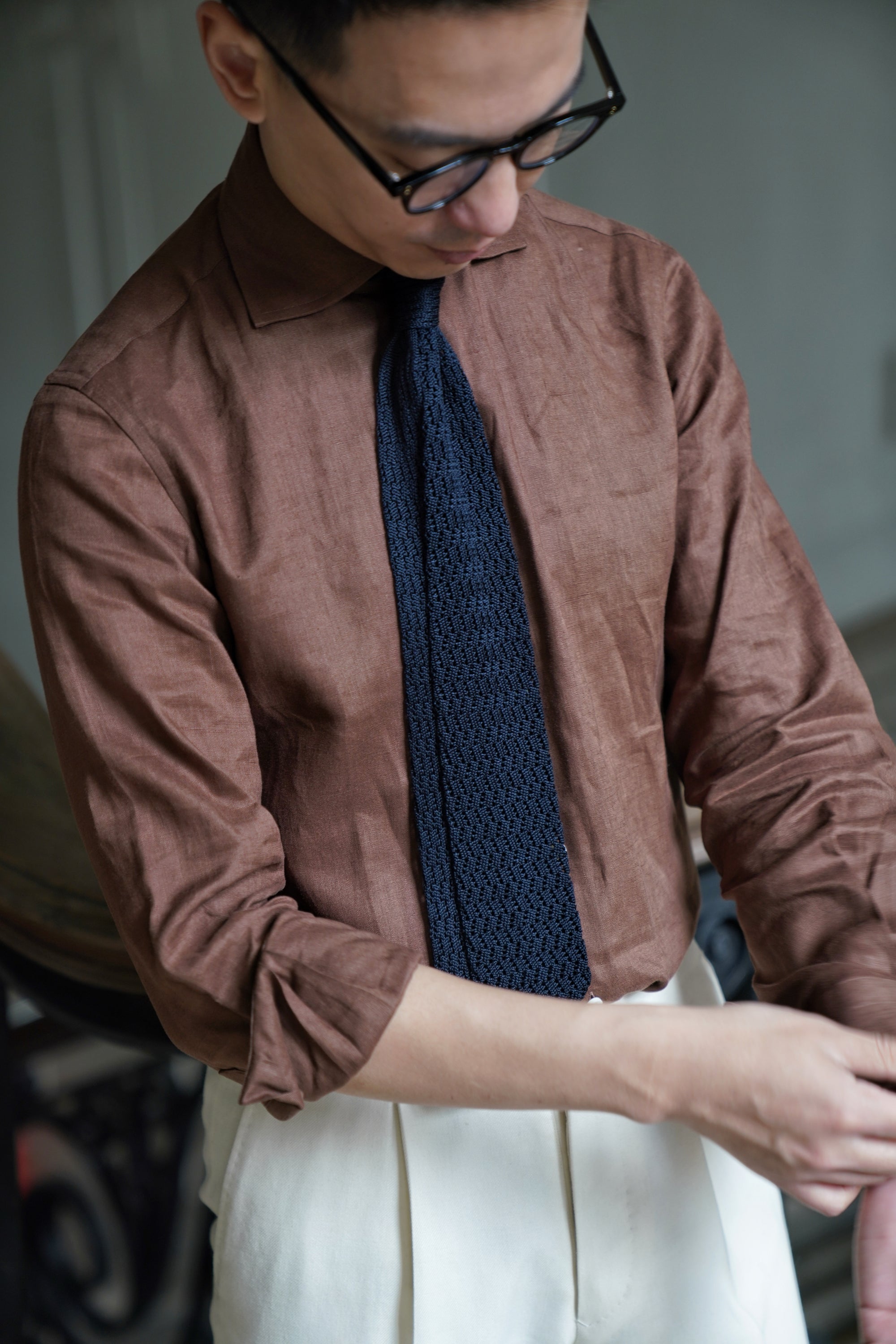MTO Tobacco Linen Shirt