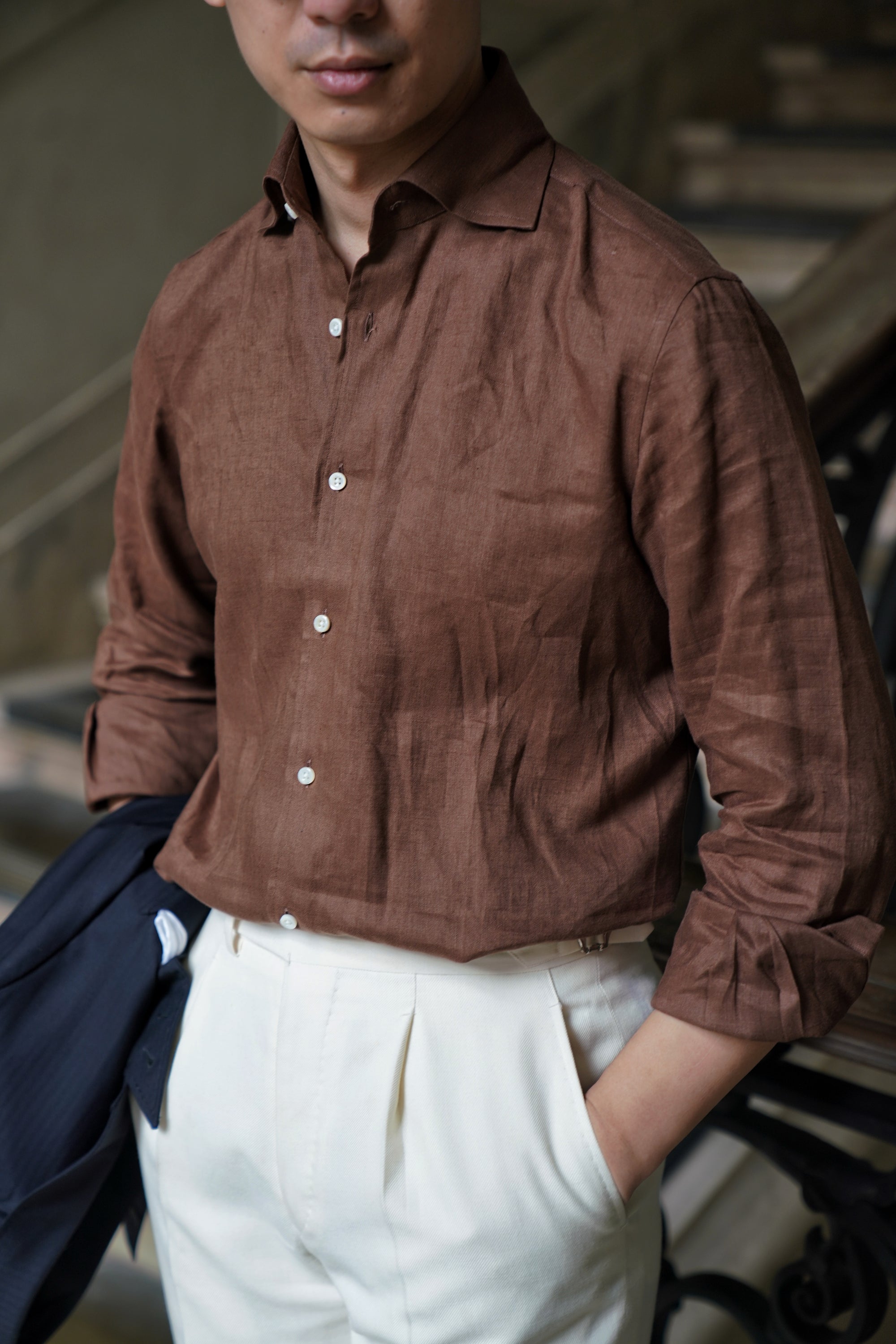 MTO Tobacco Linen Shirt