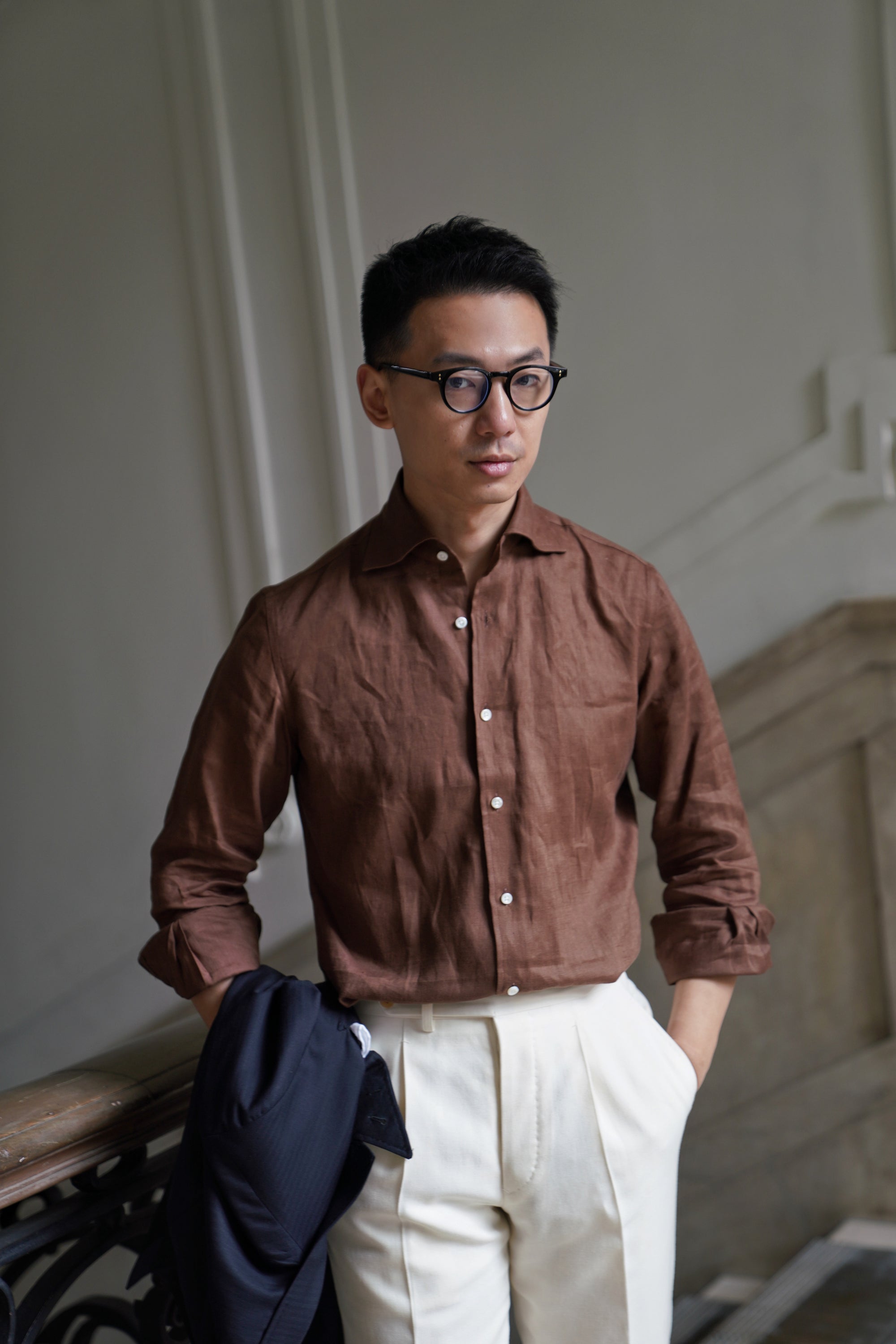 MTO Tobacco Linen Shirt