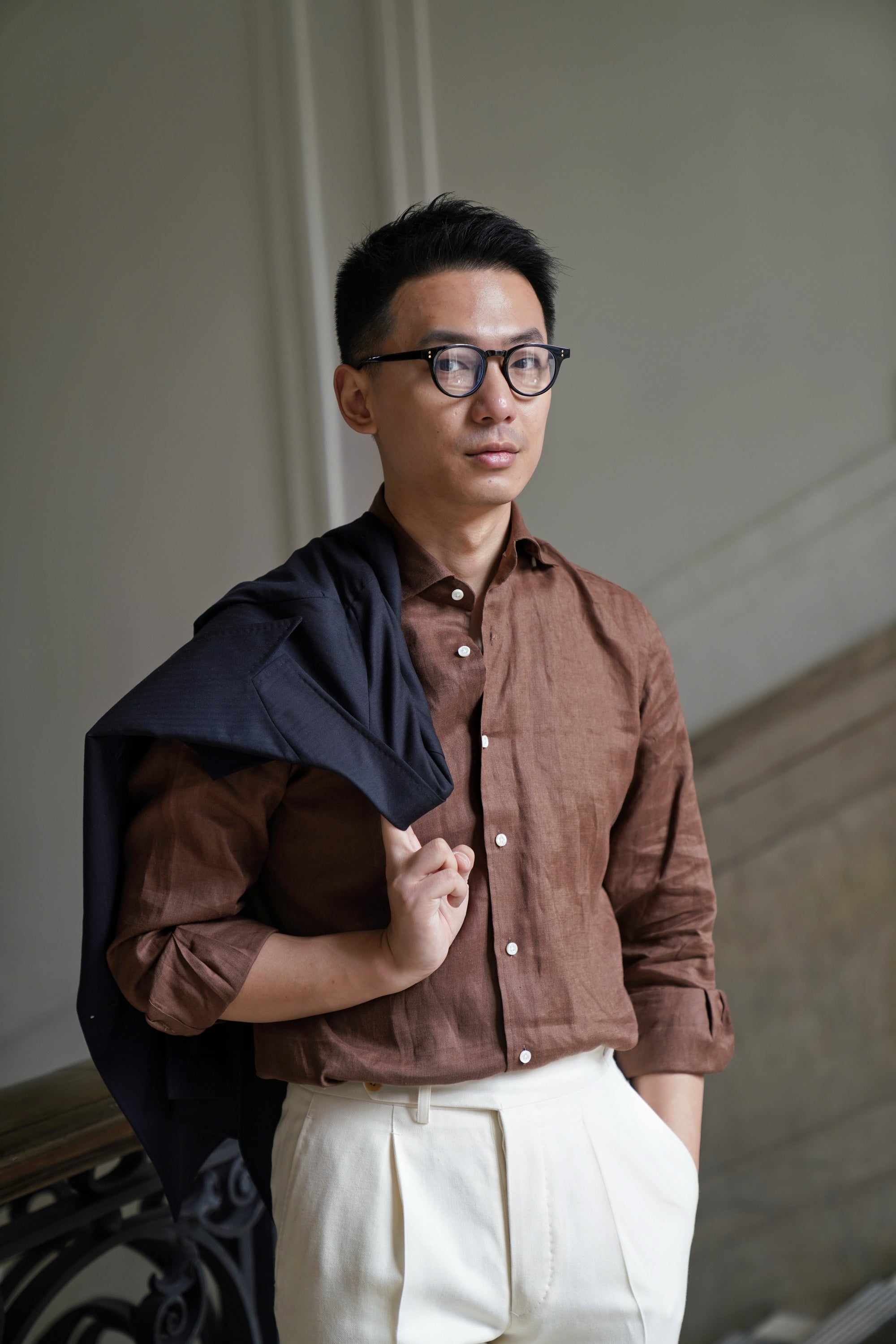 MTO Tobacco Linen Shirt