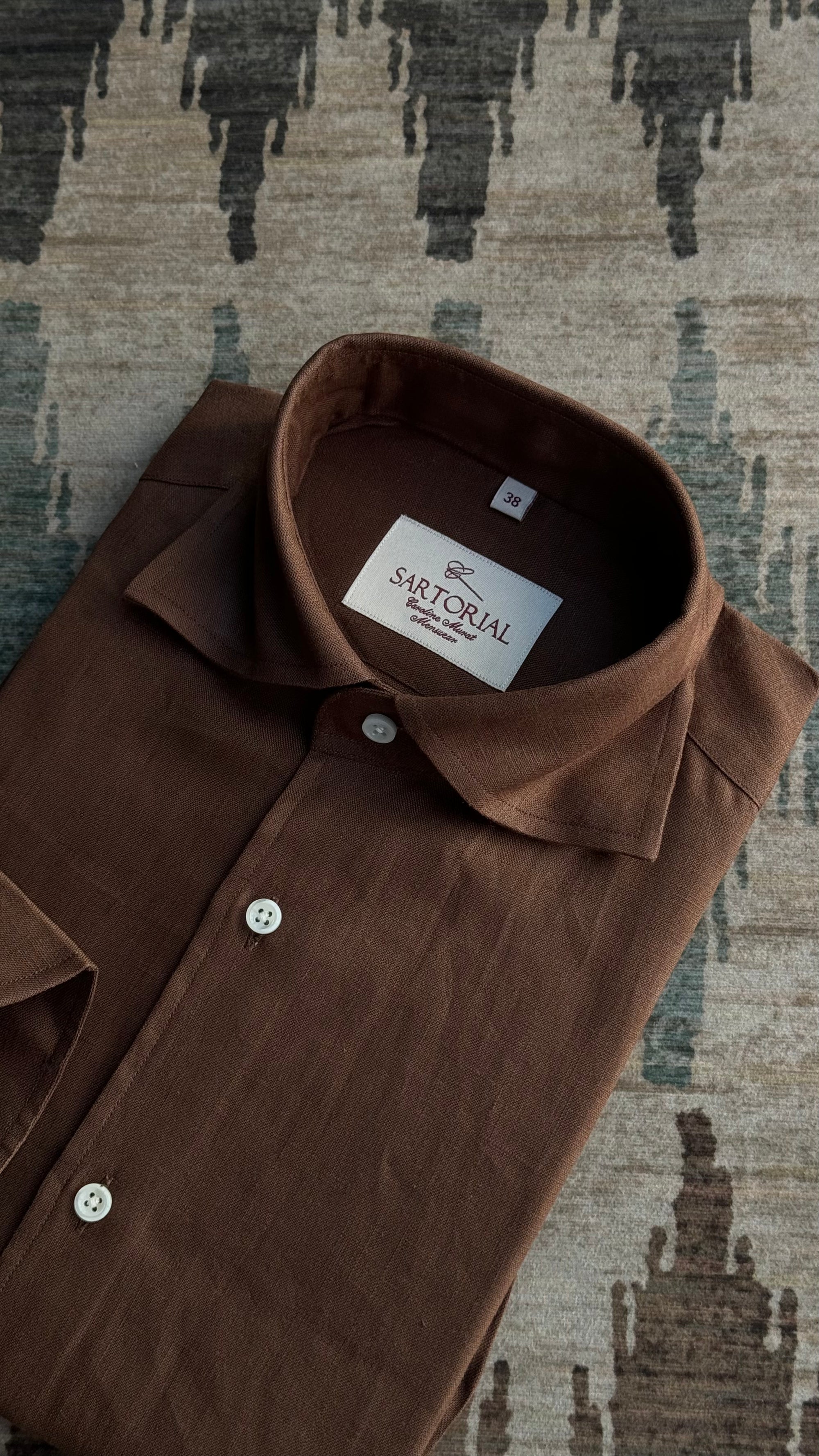 MTO Tobacco Linen Shirt