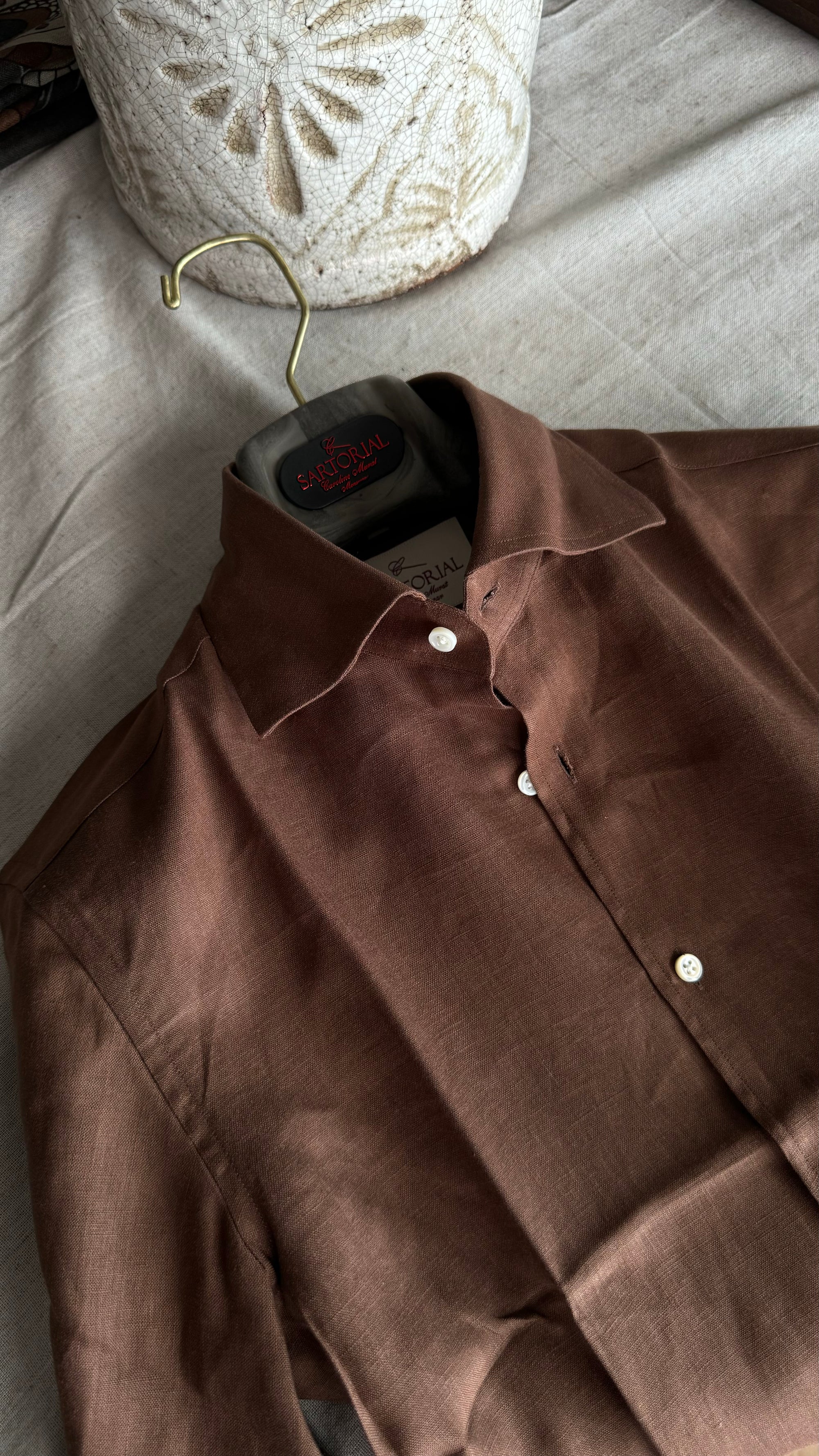 MTO Tobacco Linen Shirt