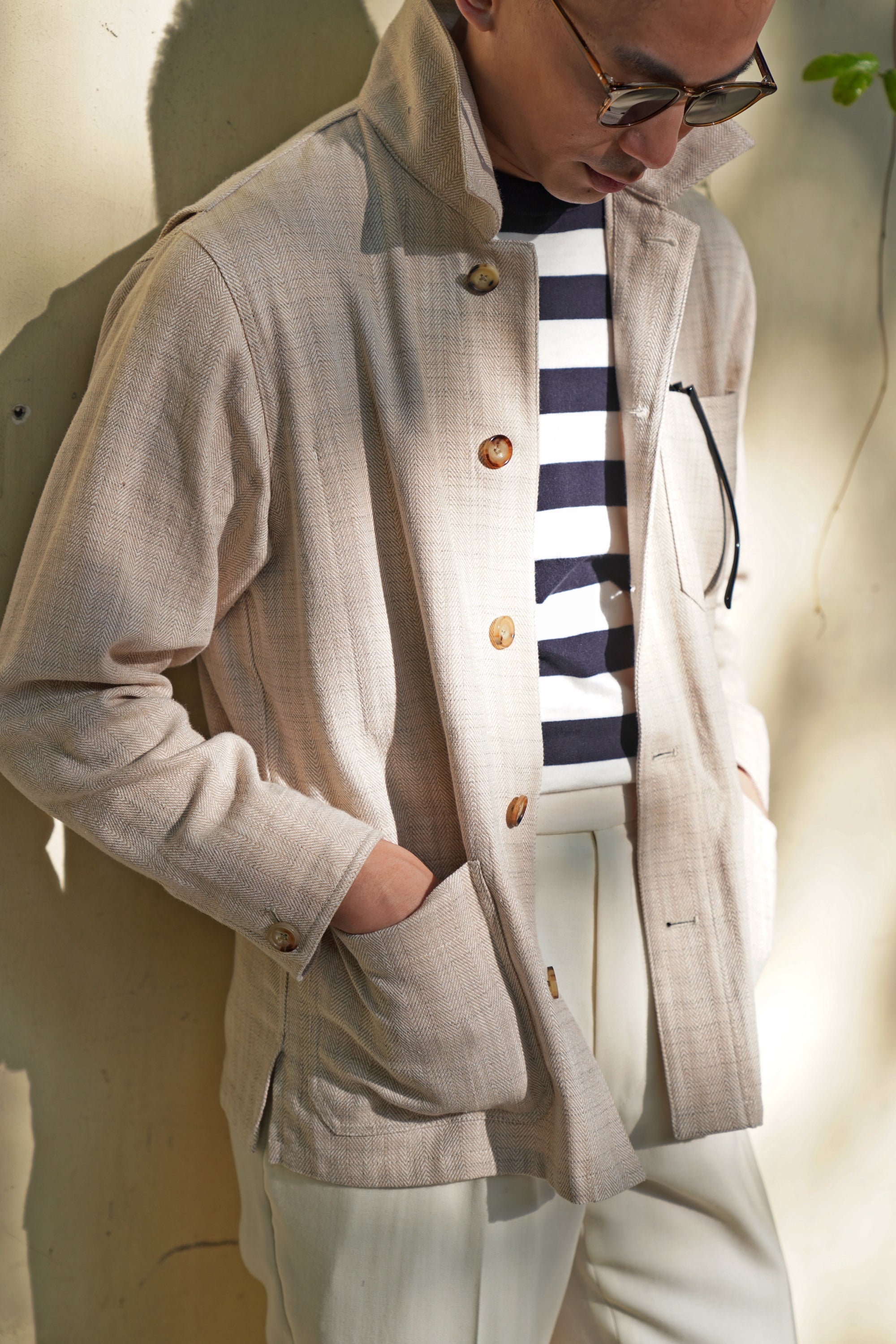 Oatmeal Linen Cotton Chore Jacket