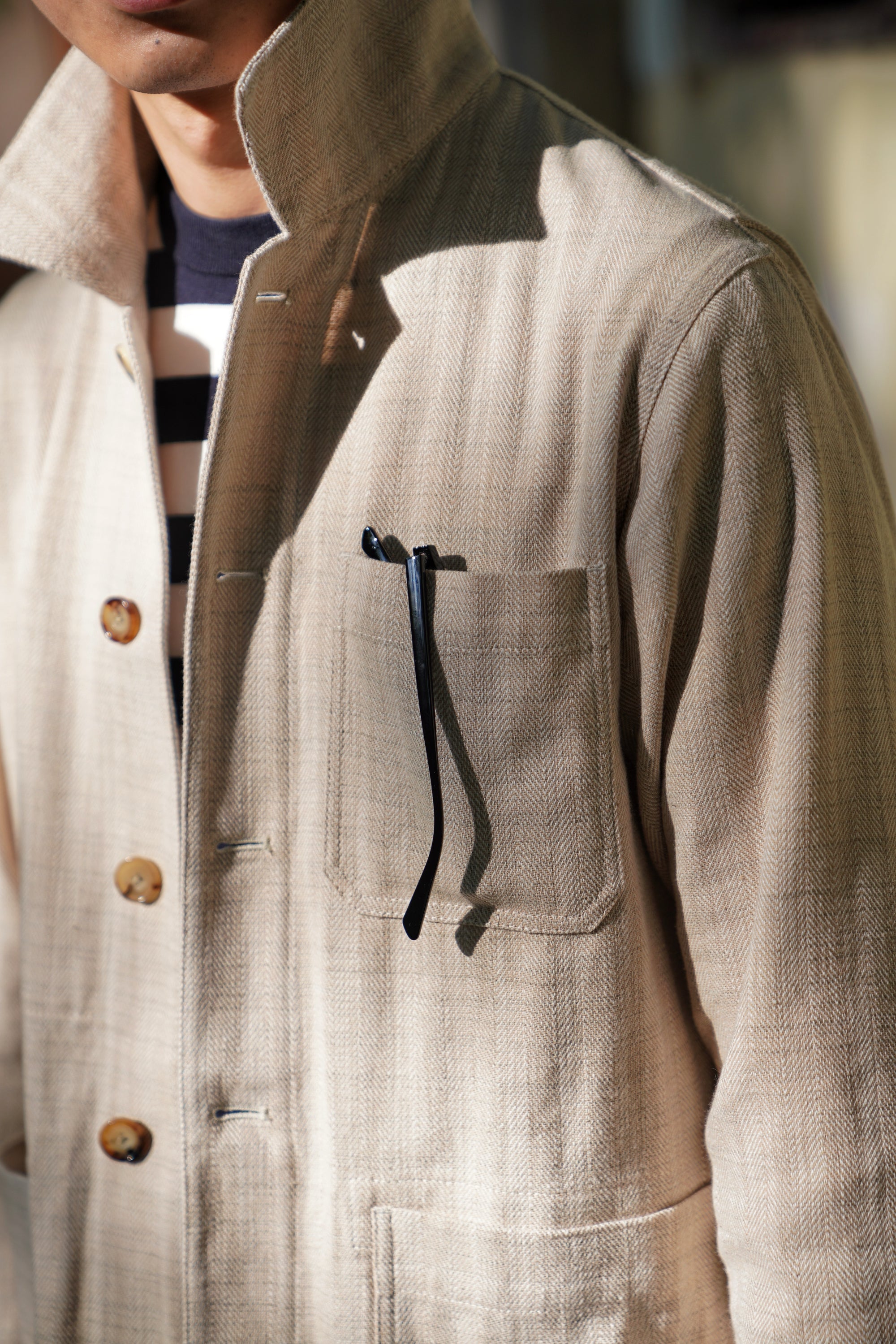 Oatmeal Linen Cotton Chore Jacket