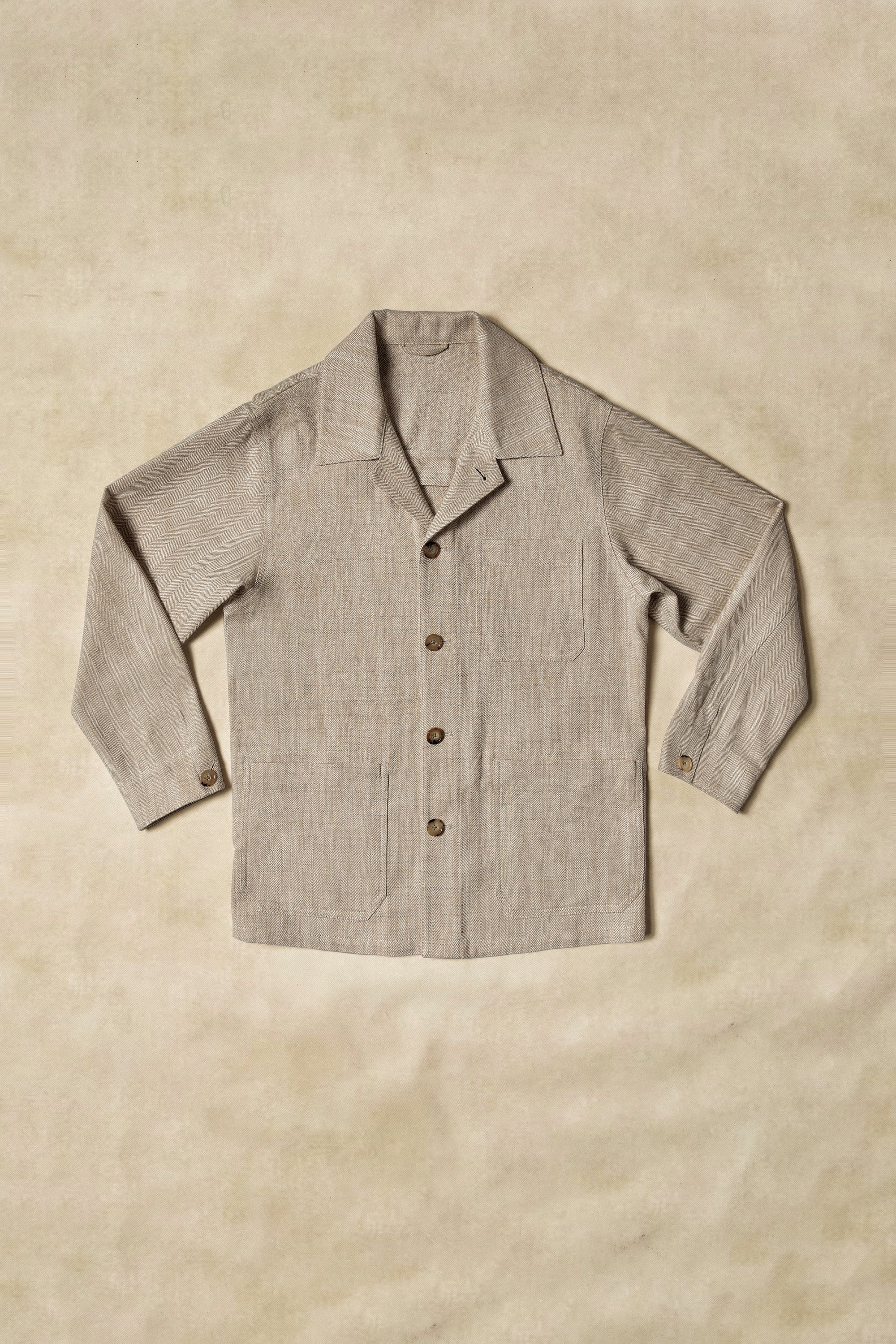 Oatmeal Linen Cotton Chore Jacket