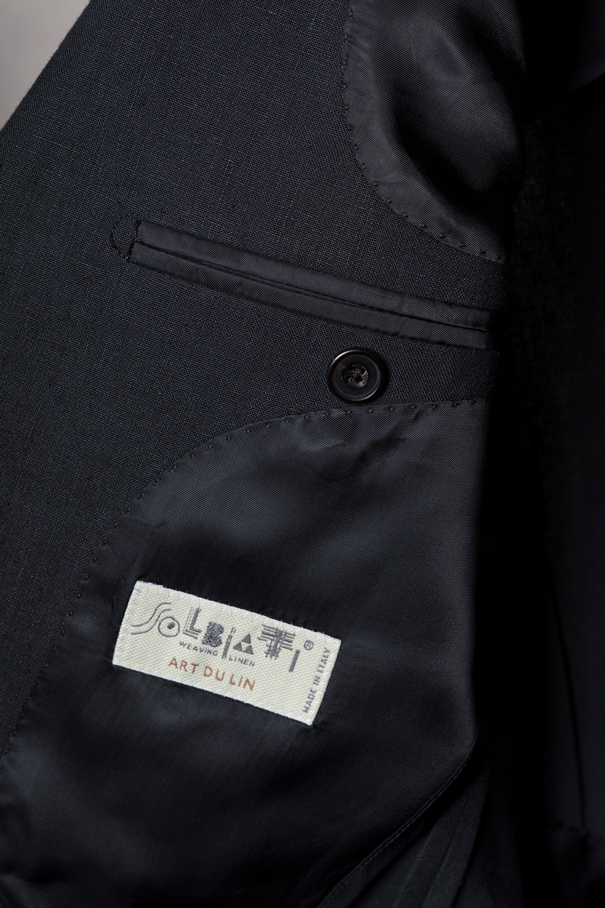 MTO Dark Navy Linen Suit