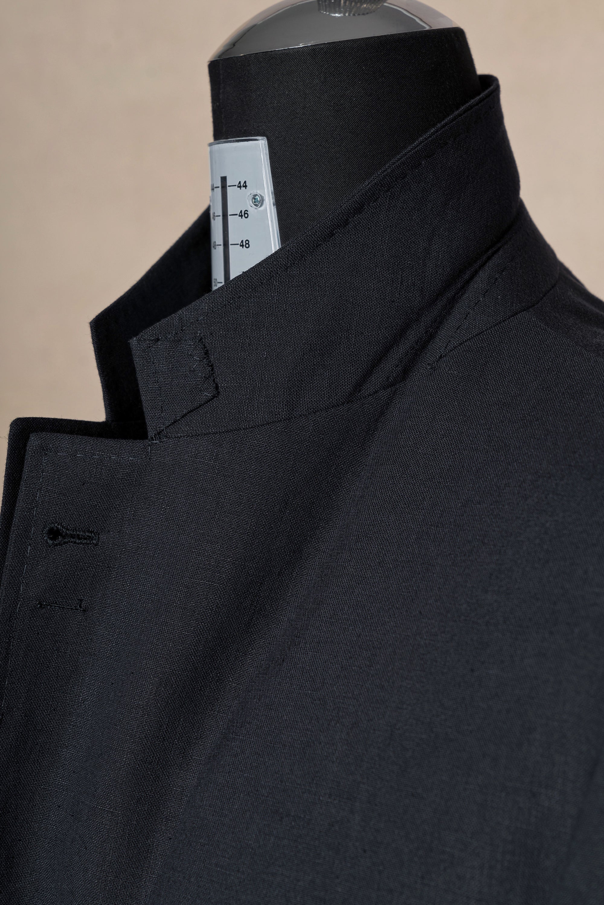 MTO Dark Navy Linen Suit