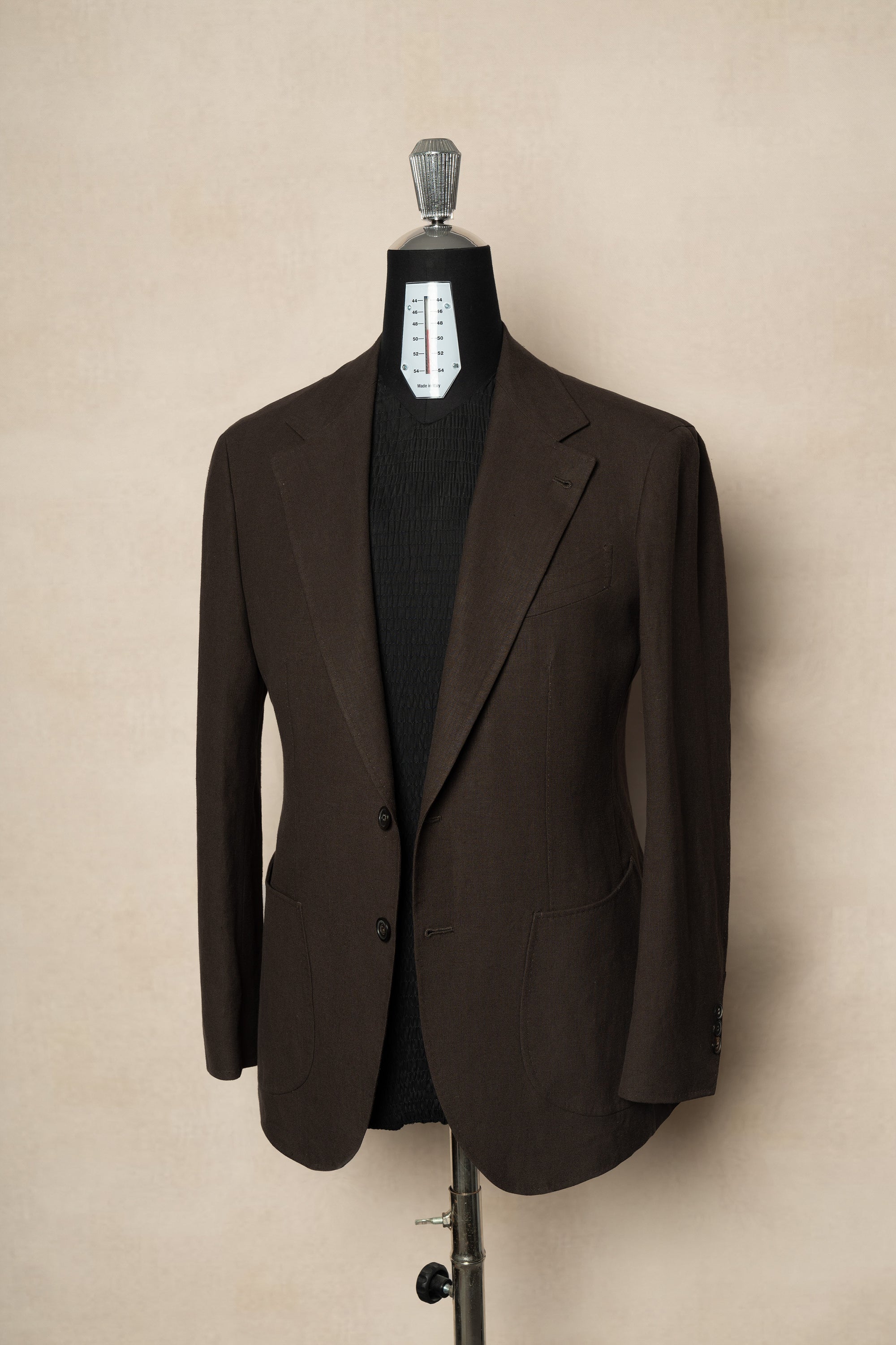 MTO Dark Brown Linen Suit