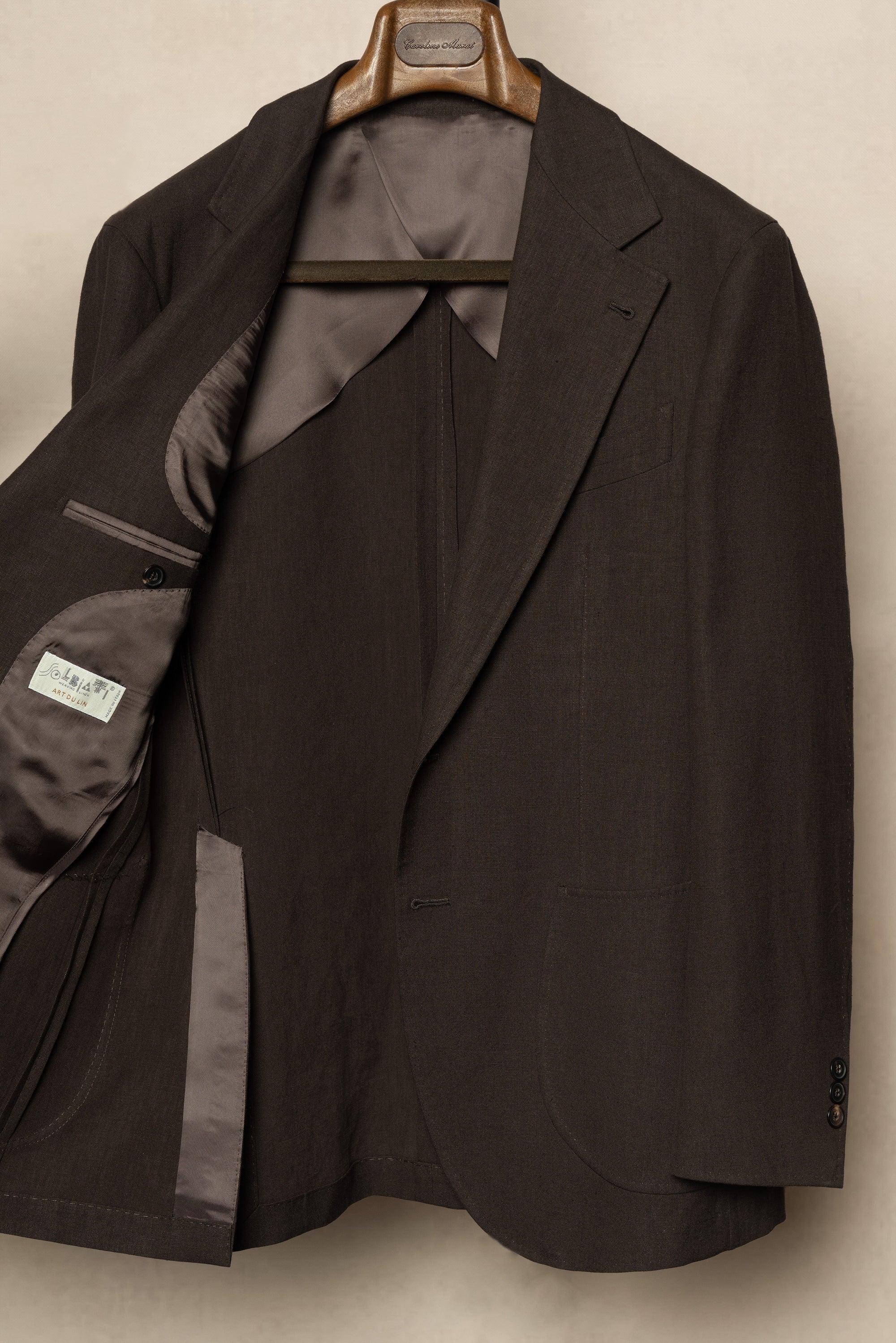 MTO Dark Brown Linen Suit